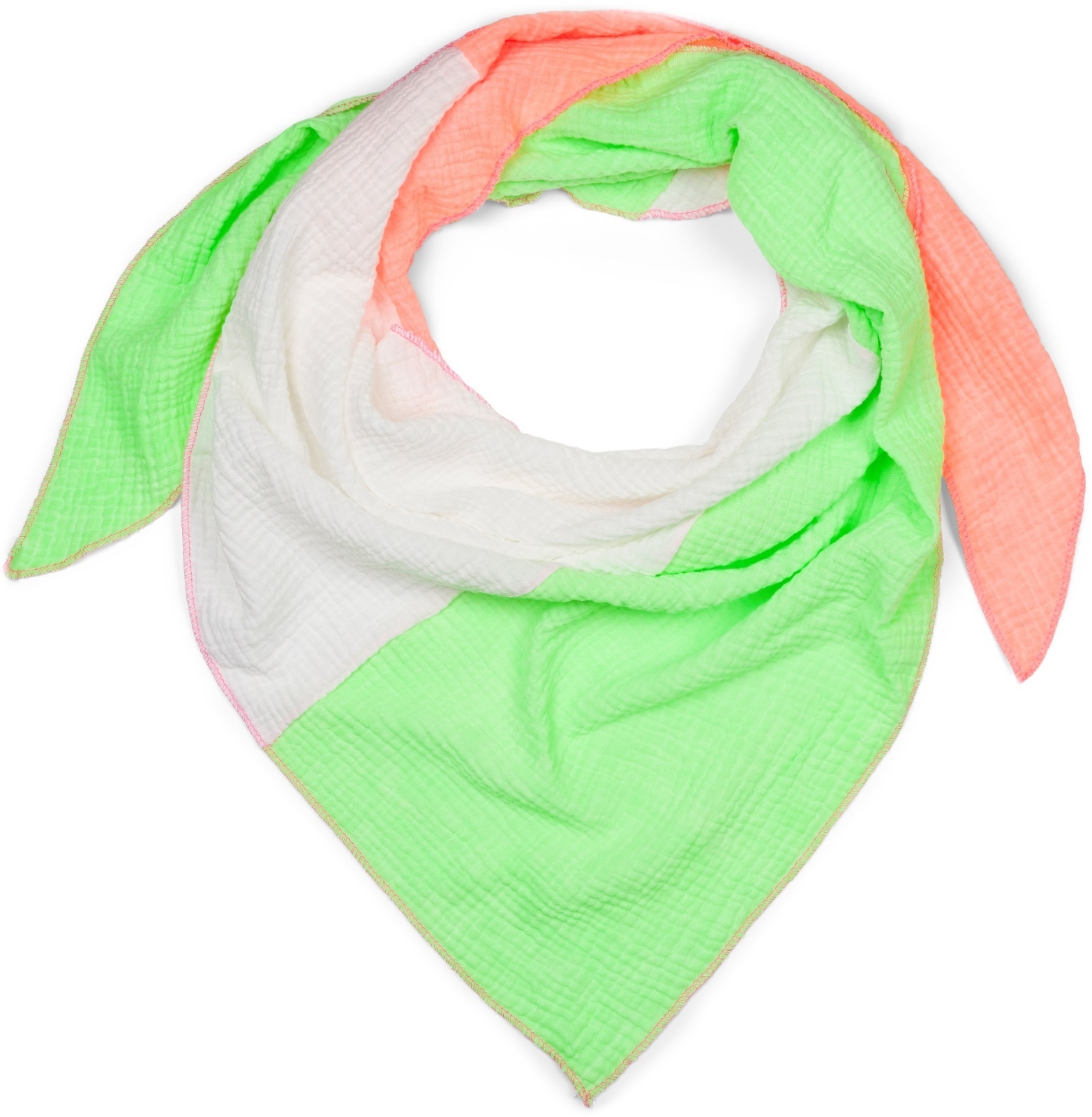 styleBREAKER Dreieckstuch »3-Farbiges Musselin Dreieckstuch« 1 Stk.