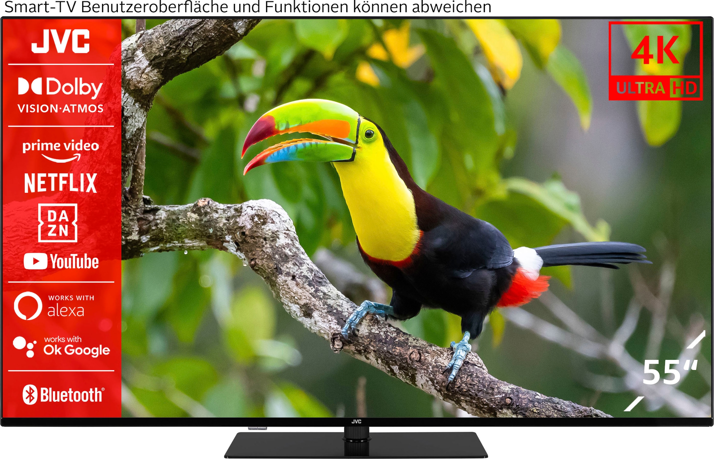 JVC LED-Fernseher, 139 cm/55 Zoll, 4K Ultra HD, Smart-TV