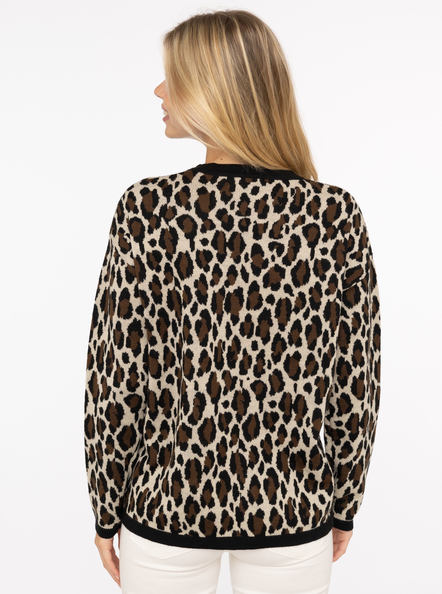 Zwillingsherz Strickjacke »"Wild"«, mit Pailletten Motiv "WILD", abgesetzte Bündchen