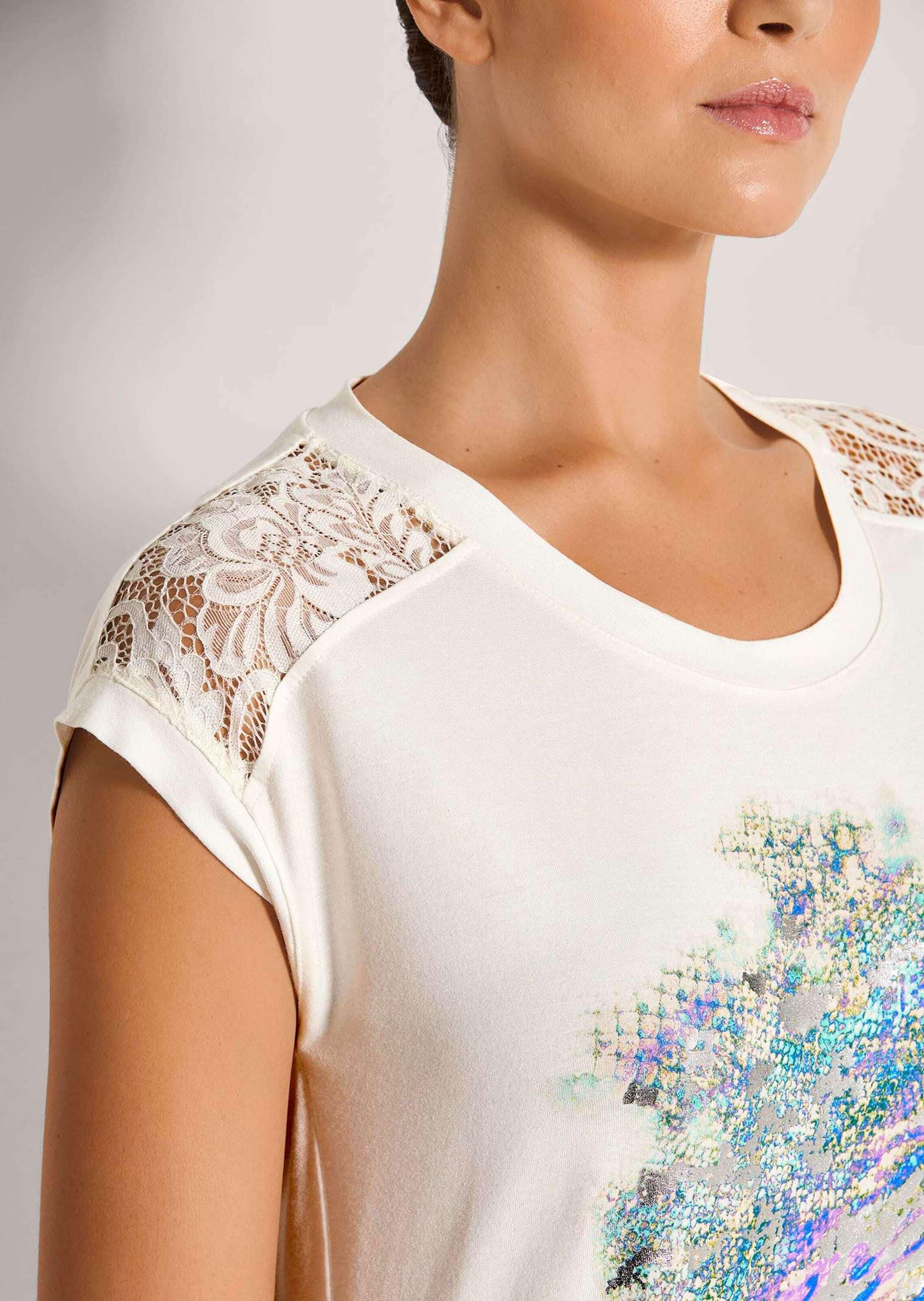 MADELEINE Kurzarmshirt »Shirt Ärmelloses Rundhals-Shirt mit Spitze«