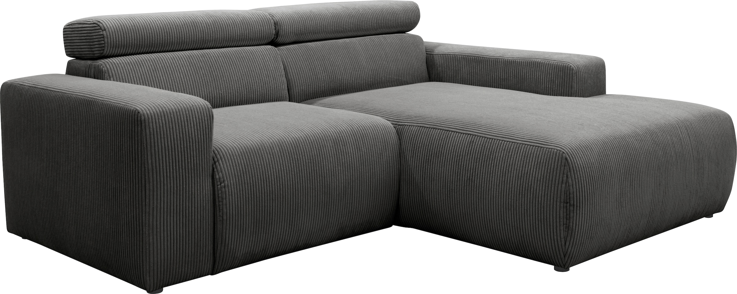 DOMO collection Ecksofa »Brandon kleine Ausführung B/T/H: 214/100/80 cm«, Mit Kopfteilverstellung, auch in Leder und Cord, L-Form