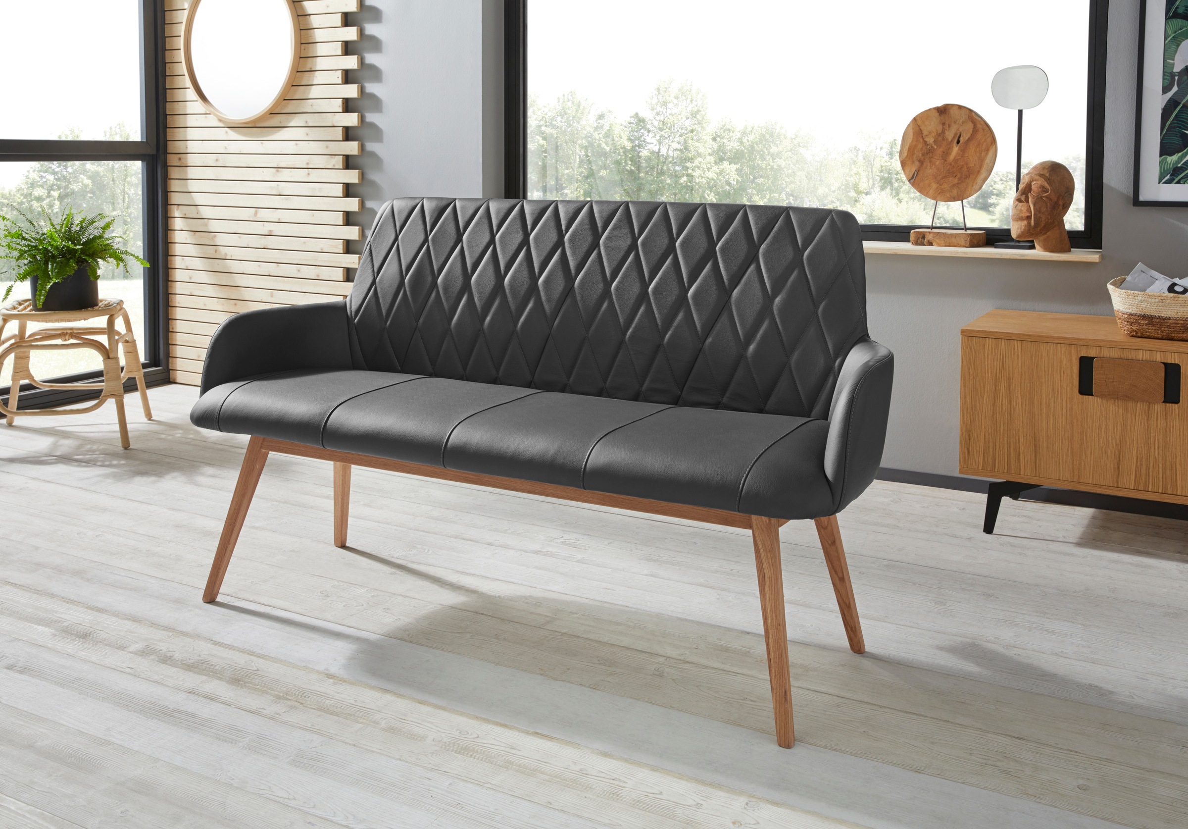 Premium collection by Home affaire Sitzbank »Brest«, Rückenlehne mit Rautensteppung
