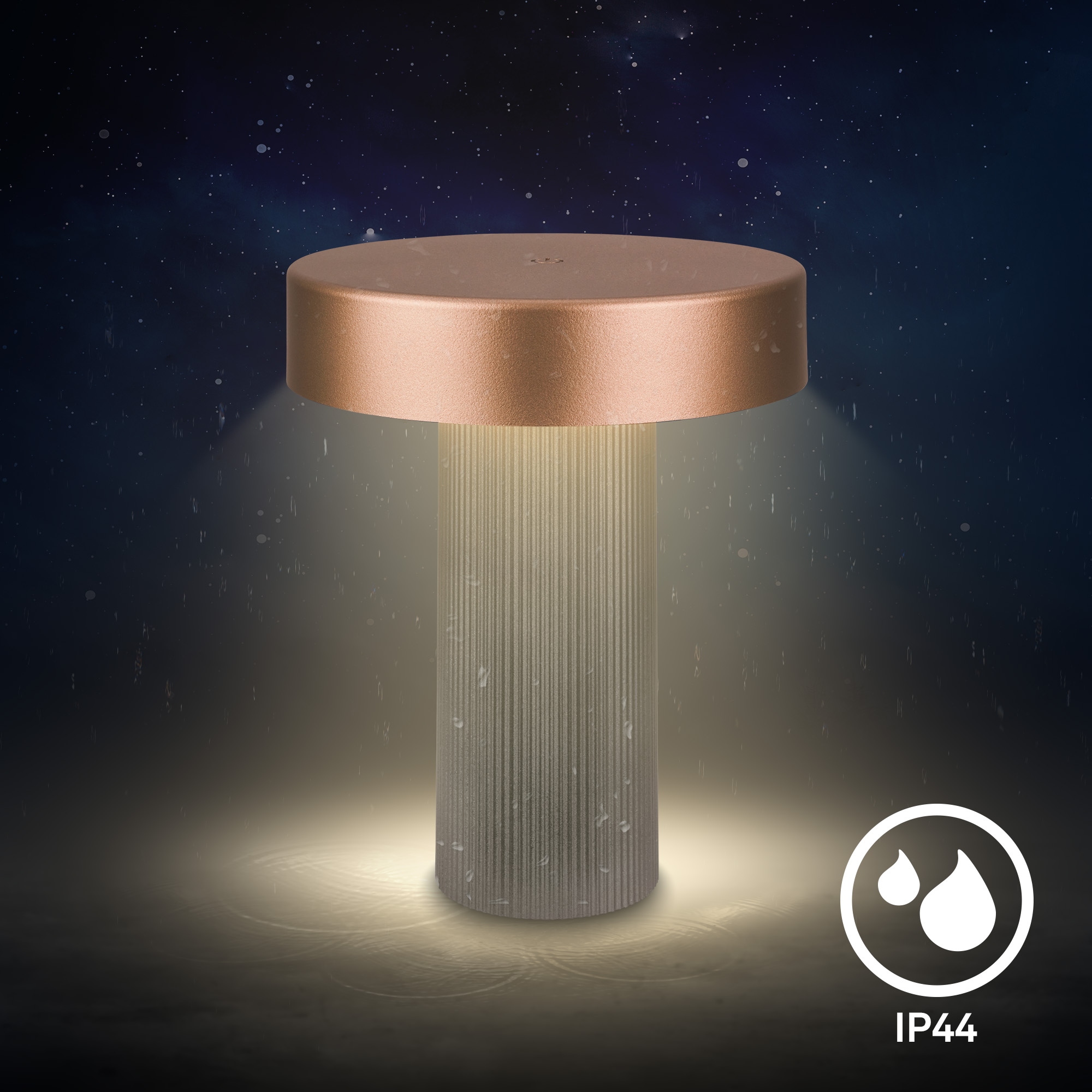 Briloner Leuchten LED Tischleuchte »BITO« LED-Board 1 Stk. Warmweiß 16x20 cm, Akku tauschbar, Indoor/Outdoor, Wohnzimmer, Balkon