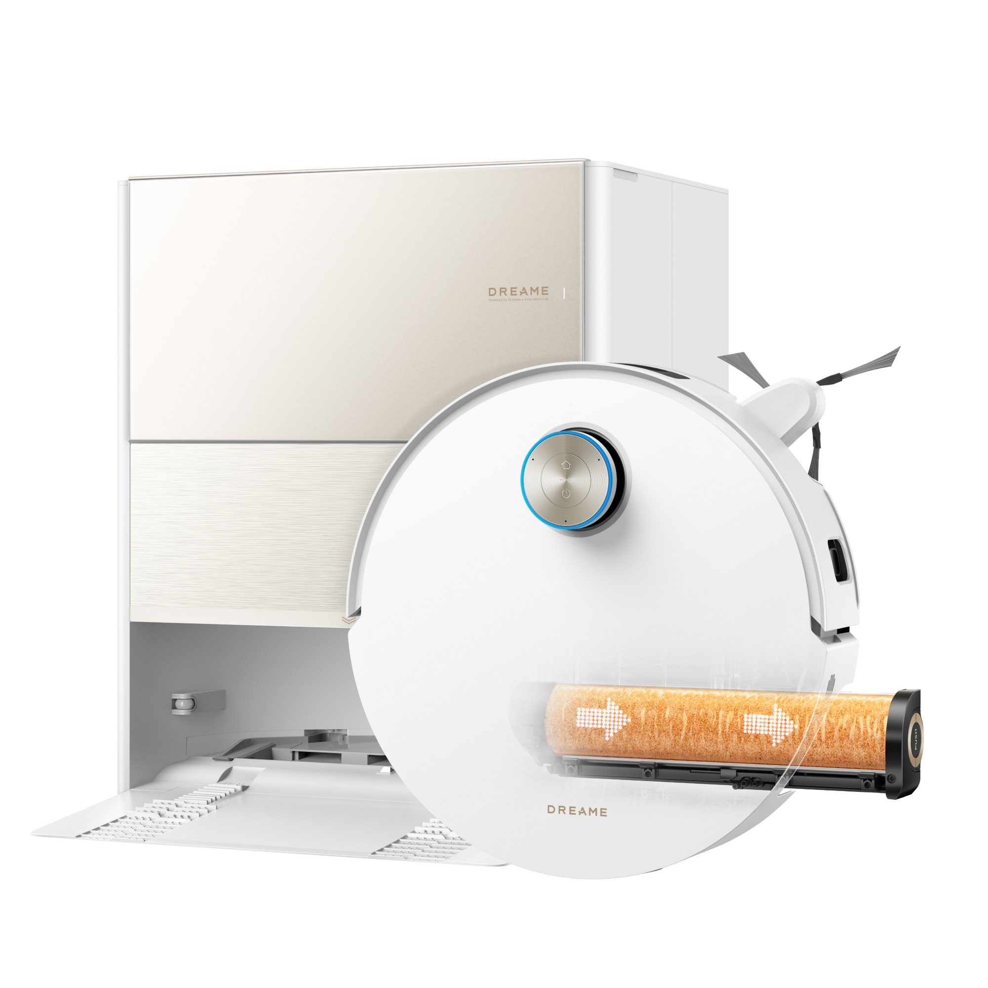 Dreame Nass-Trocken-Saugroboter »Aqua20 Pro Ultra Roller X Complete White« Vollautomatische Absaugstation, App-Steuerung