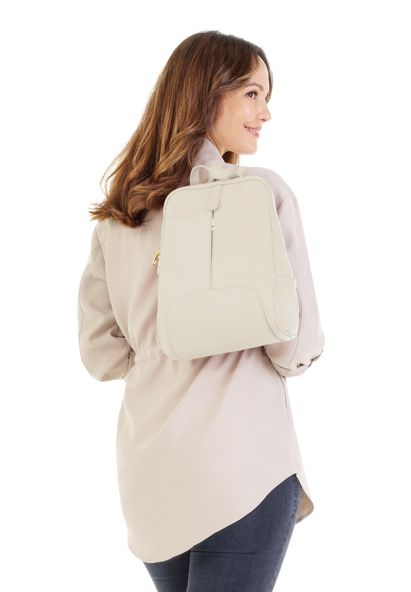 Samantha Look Cityrucksack, echt Leder, Made in Italy