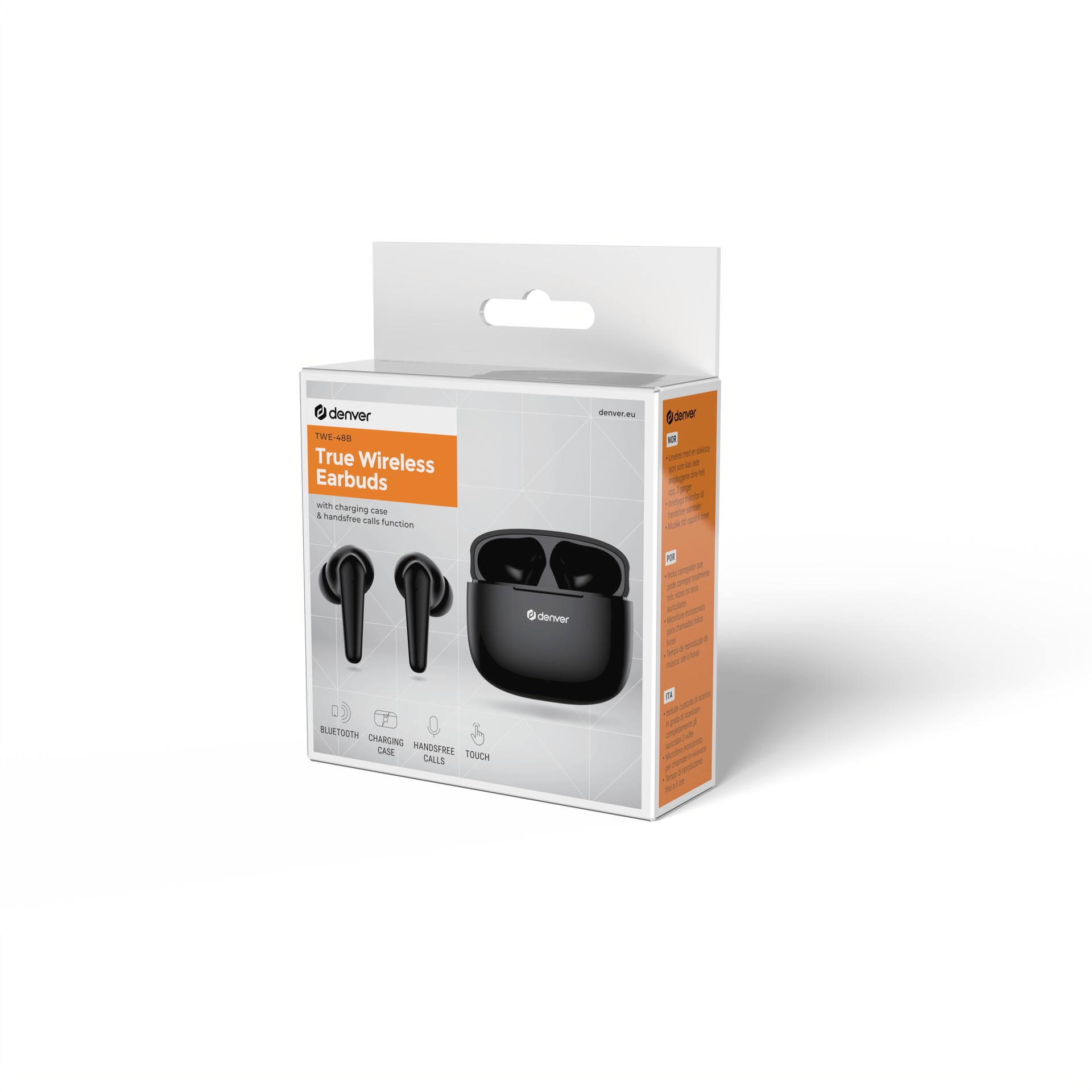 Denver wireless In-Ear-Kopfhörer »Denver TWE-48 True Wireless Stereo Bluetooth Earphones«, AVRCP Bluetooth, Freisprechfunktion