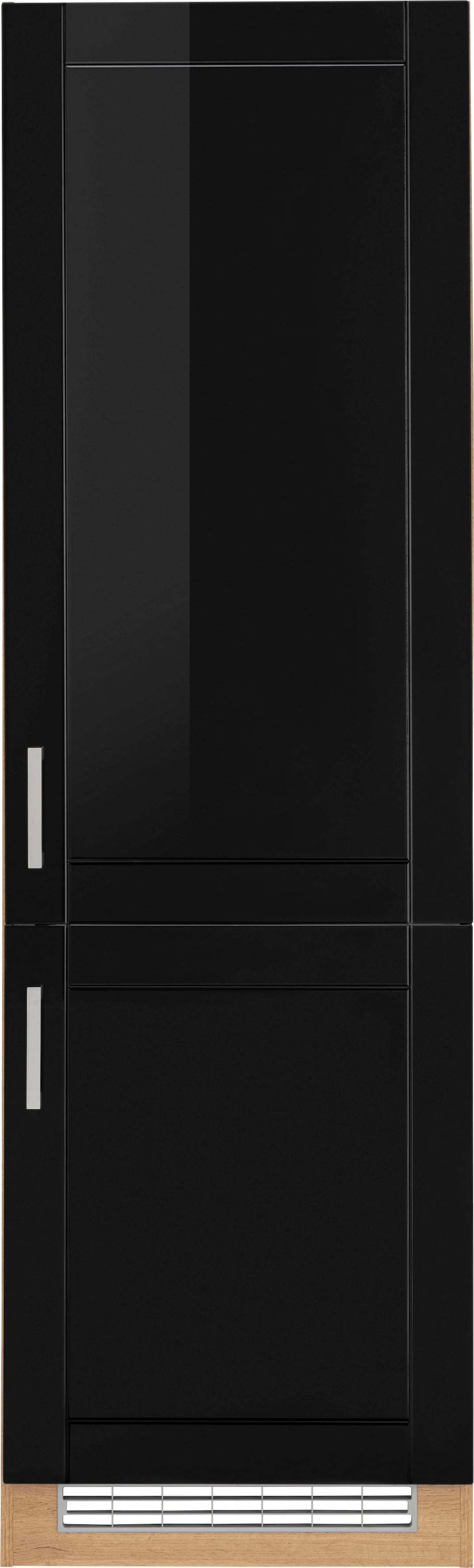 KOCHSTATION Kühlumbauschrank »KS-Tinnum«, 60 cm breit, 200 cm hoch, Metallgriffe, mit Nischenmaß 178 cm