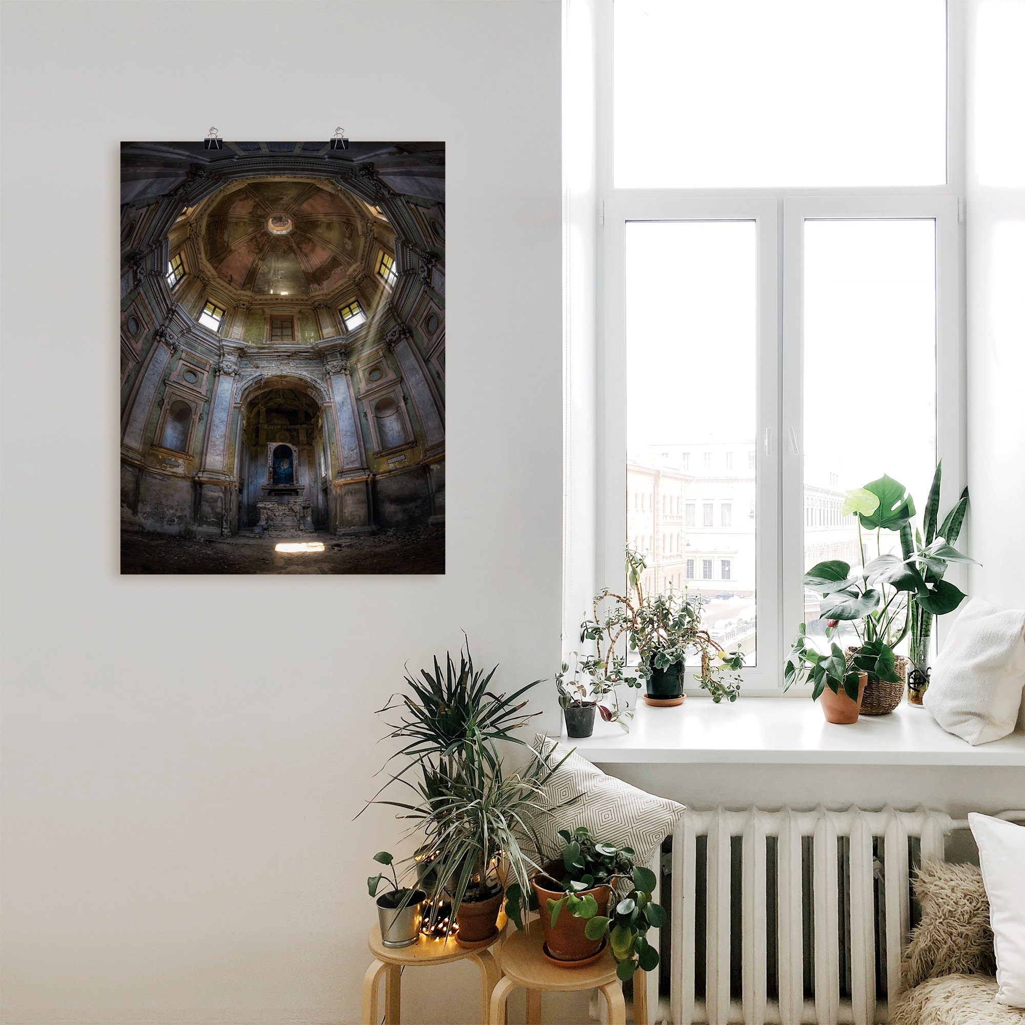 Artland Wandbild »Lost Place - marode Kirche - verlassen«, Gebäude, (1 St.), als Leinwandbild, Poster in verschied. Größen