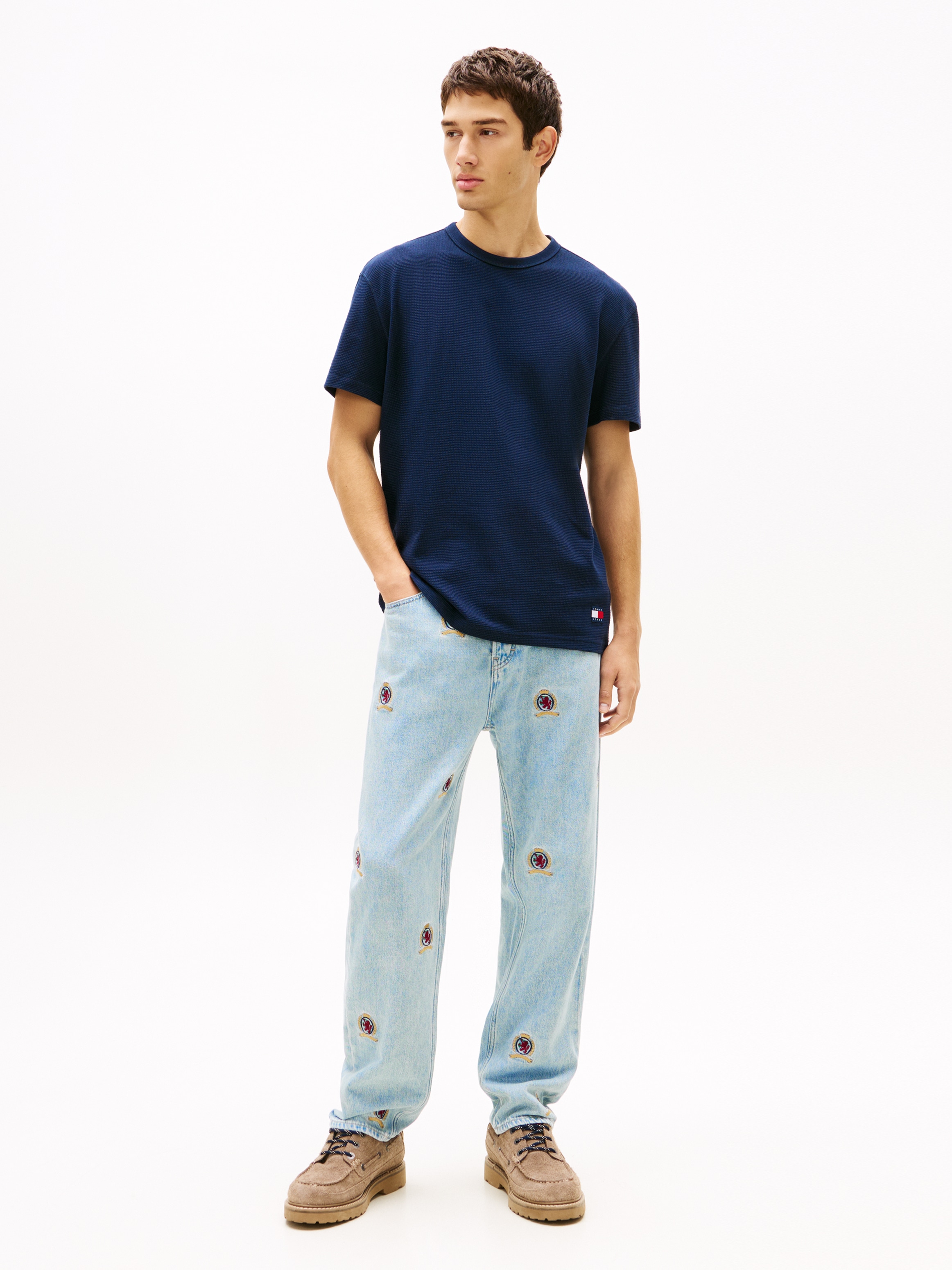 Tommy Jeans T-Shirt »TJM REGULAR WAFFLE« Regular fit mit Rundhalsausschnitt