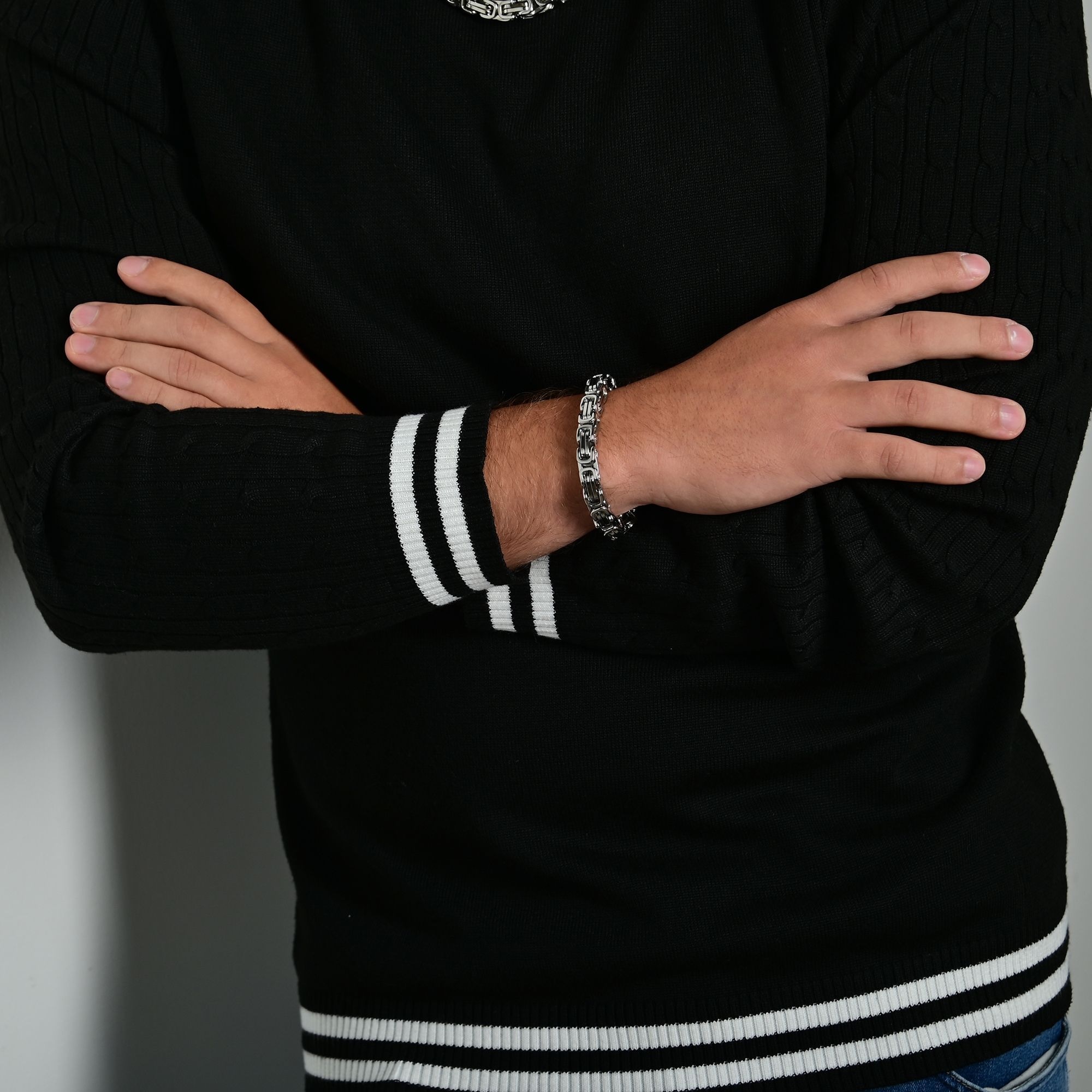Adelia´s Armband »Unisex Armband aus Edelstahl 19 cm«
