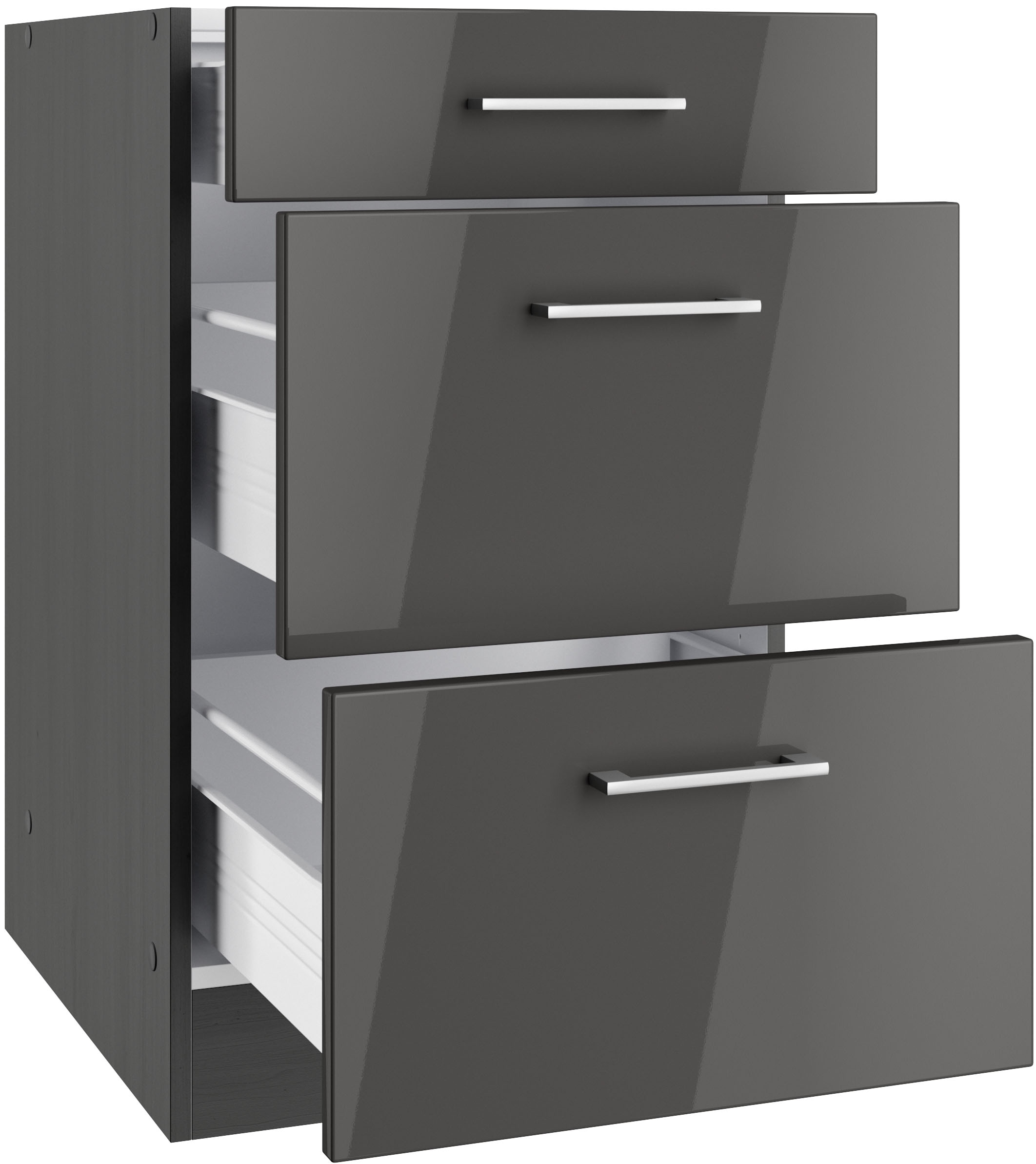 KOCHSTATION Unterschrank »KS-Milan«, HELD Möbel, Auszugschrank 50 cm, matte oder hochglänzende Fronten