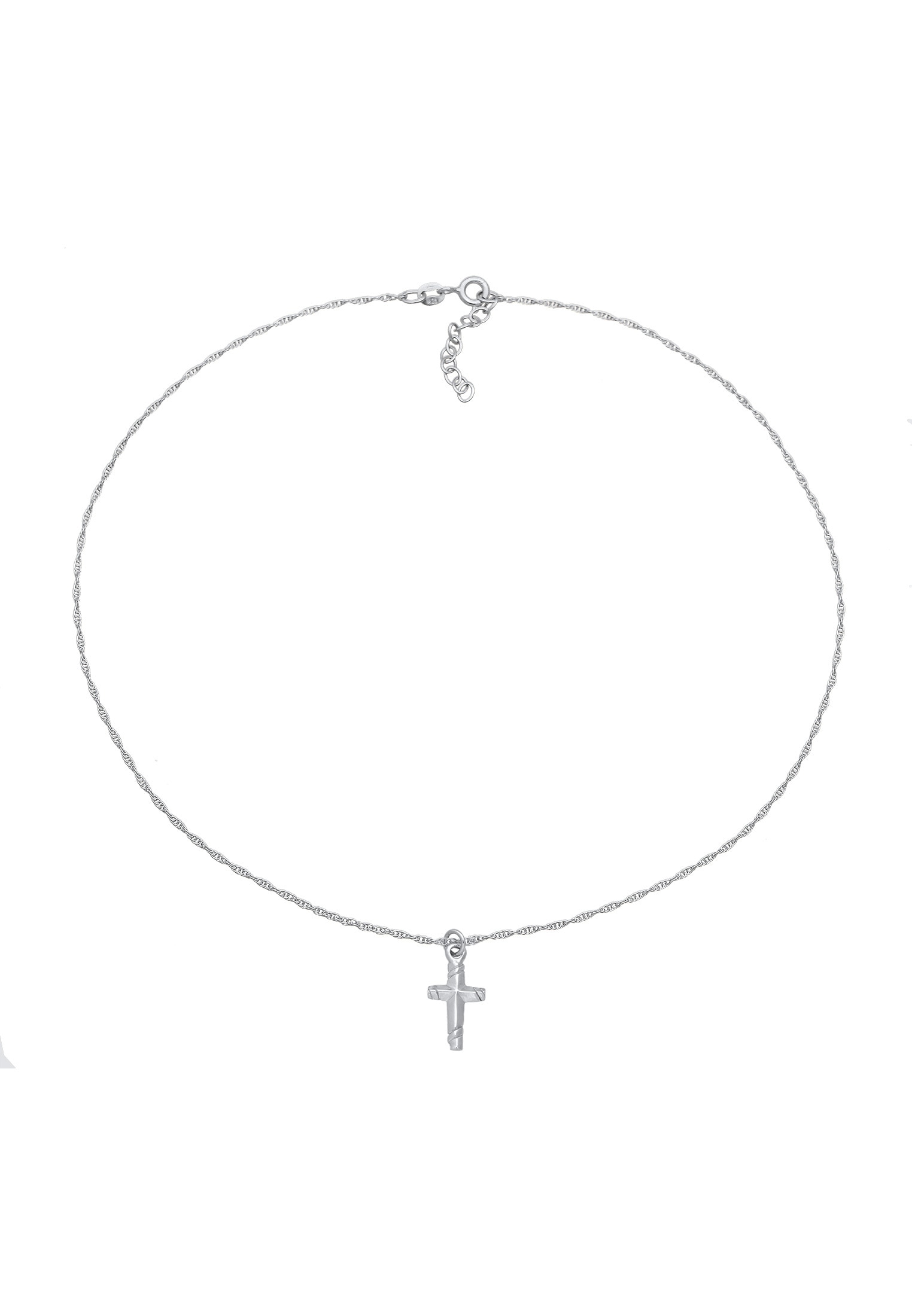 Elli Choker »Halskette Choker Kreuz Gedreht Modern 925 Silber«