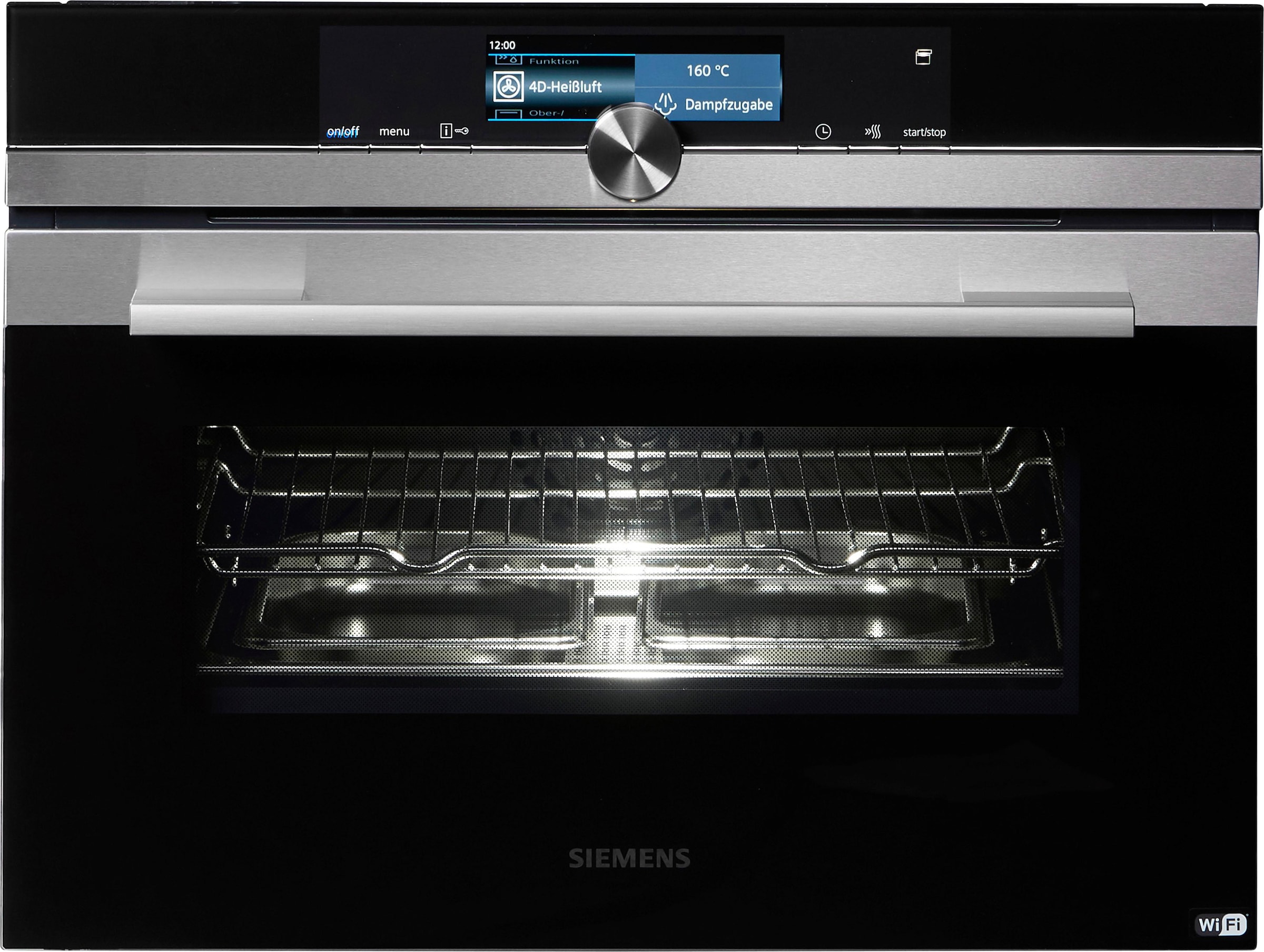 SIEMENS Dampfbackofen iQ700 »CS658GRS7«, mit 1-fach-Teleskopauszug, ecoClean Plus