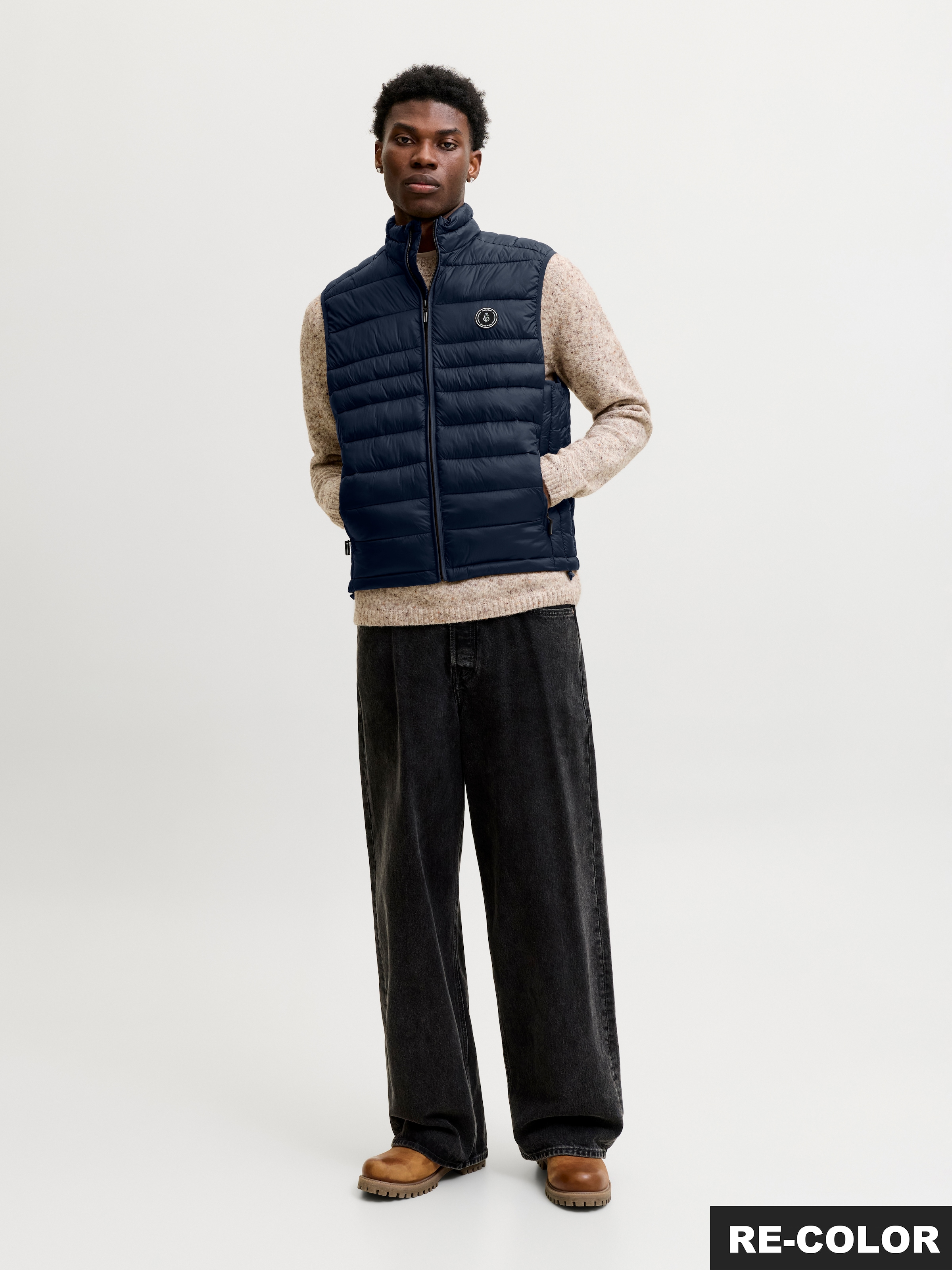 Jack & Jones Steppweste »JJEKINGSLEY LIGHT BODYWARMER COLLAR NOOS« Kunstfaser, regular fit