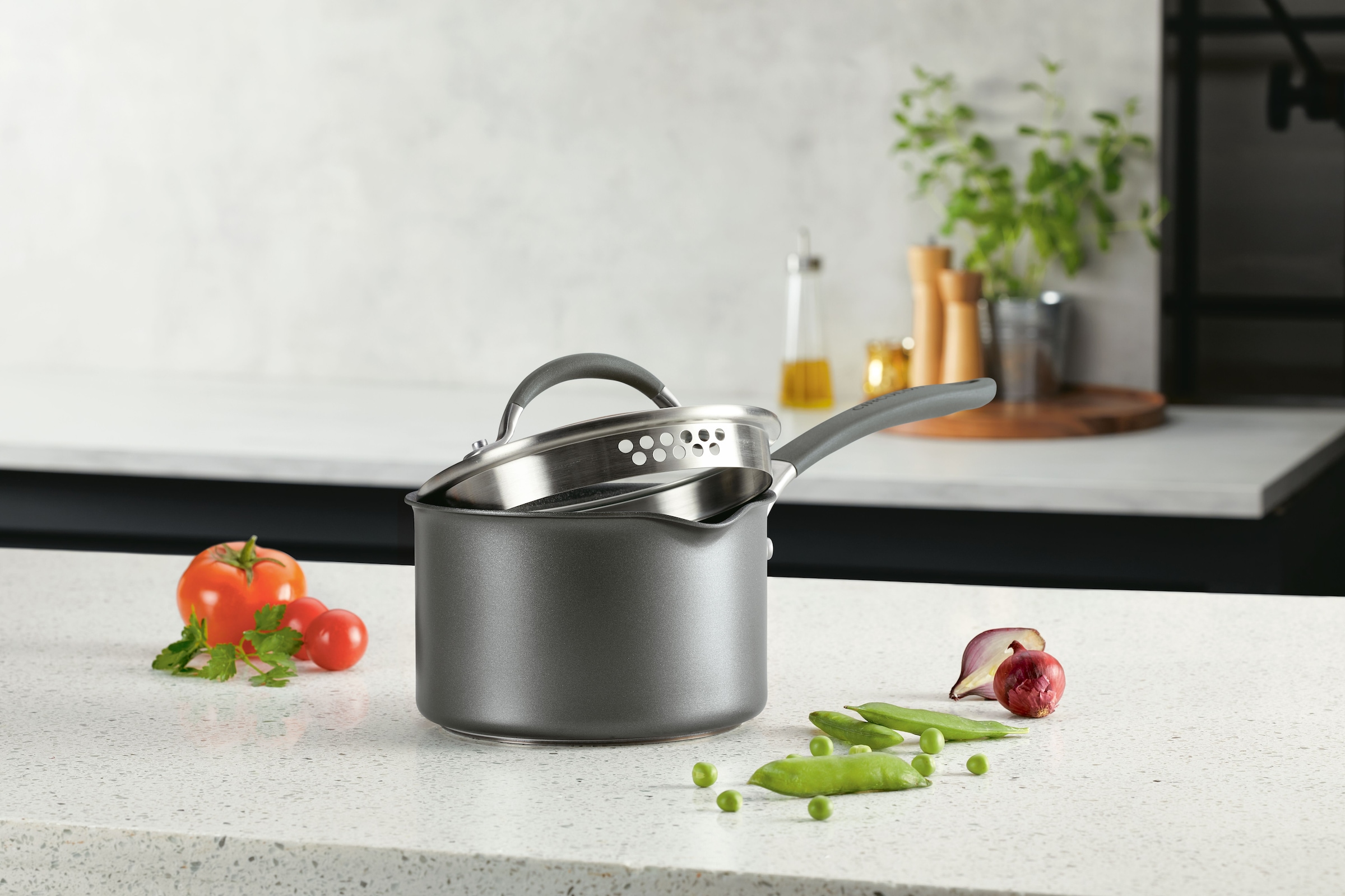 Circulon Topf-Set »Circulon A1 Topfset klein, 6-tlg.« Set, 3 Töpfe, 3 Deckel, 6 Stk. tlg. Aluminium | Edelstahl