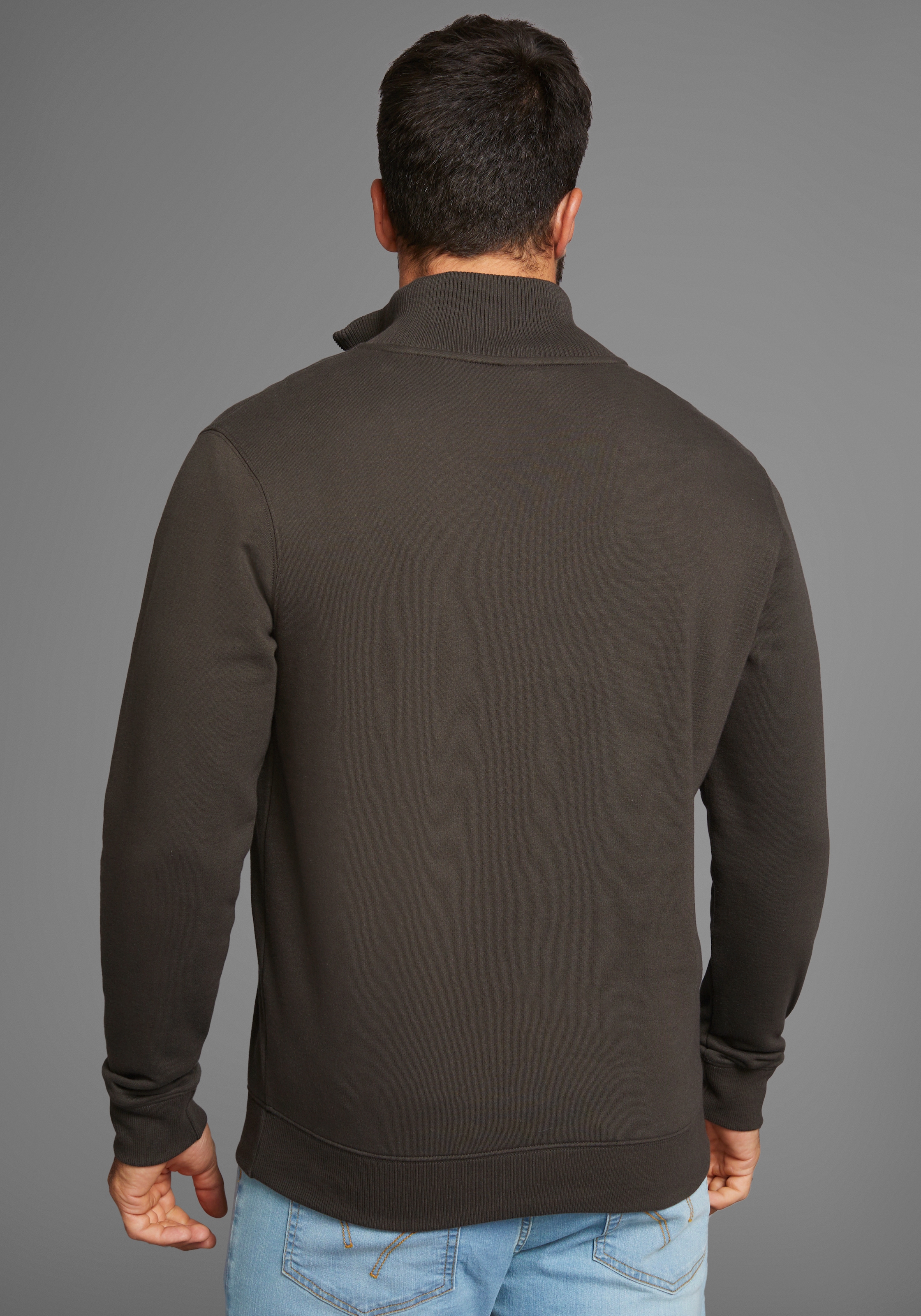 H.I.S Sweatshirt, unifarben, aus dehnbarer Sweatware, mit Logostickerei