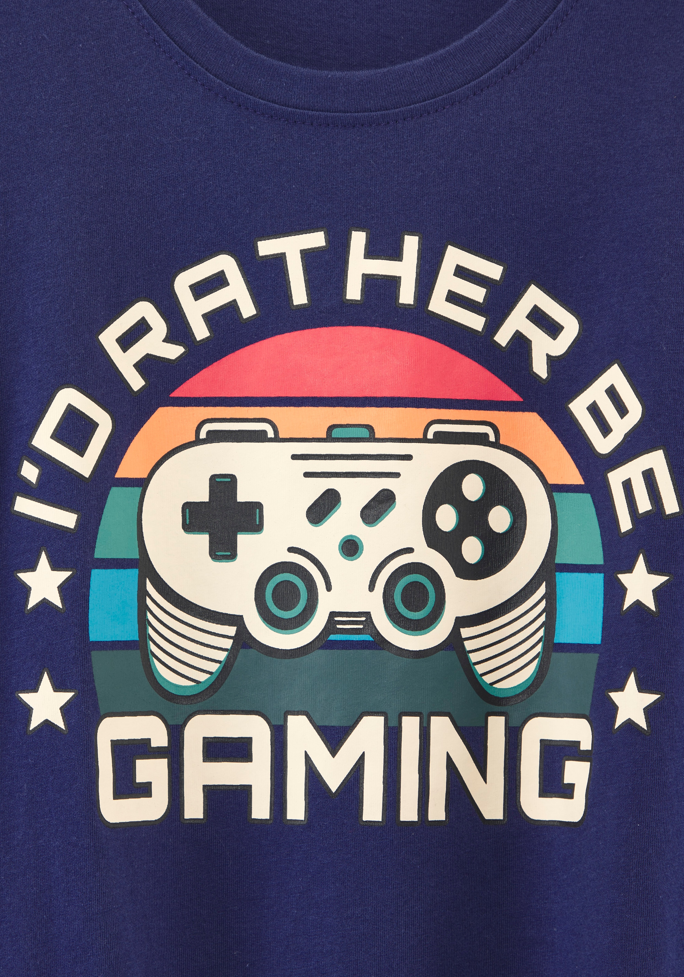 AUTHENTIC LE JOGGER Pyjama, (Packung, 2 tlg., 1 Stück), Schlafanzug mit großem Gaming - Print vorn