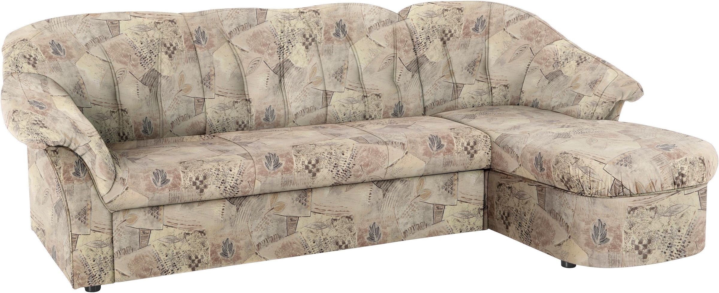 DOMO collection Ecksofa »Pegnitz, elegante Rückensteppung, kompakte Stellmaße 238/141cm, L-Form«, wahlweise mit Bettfunktion