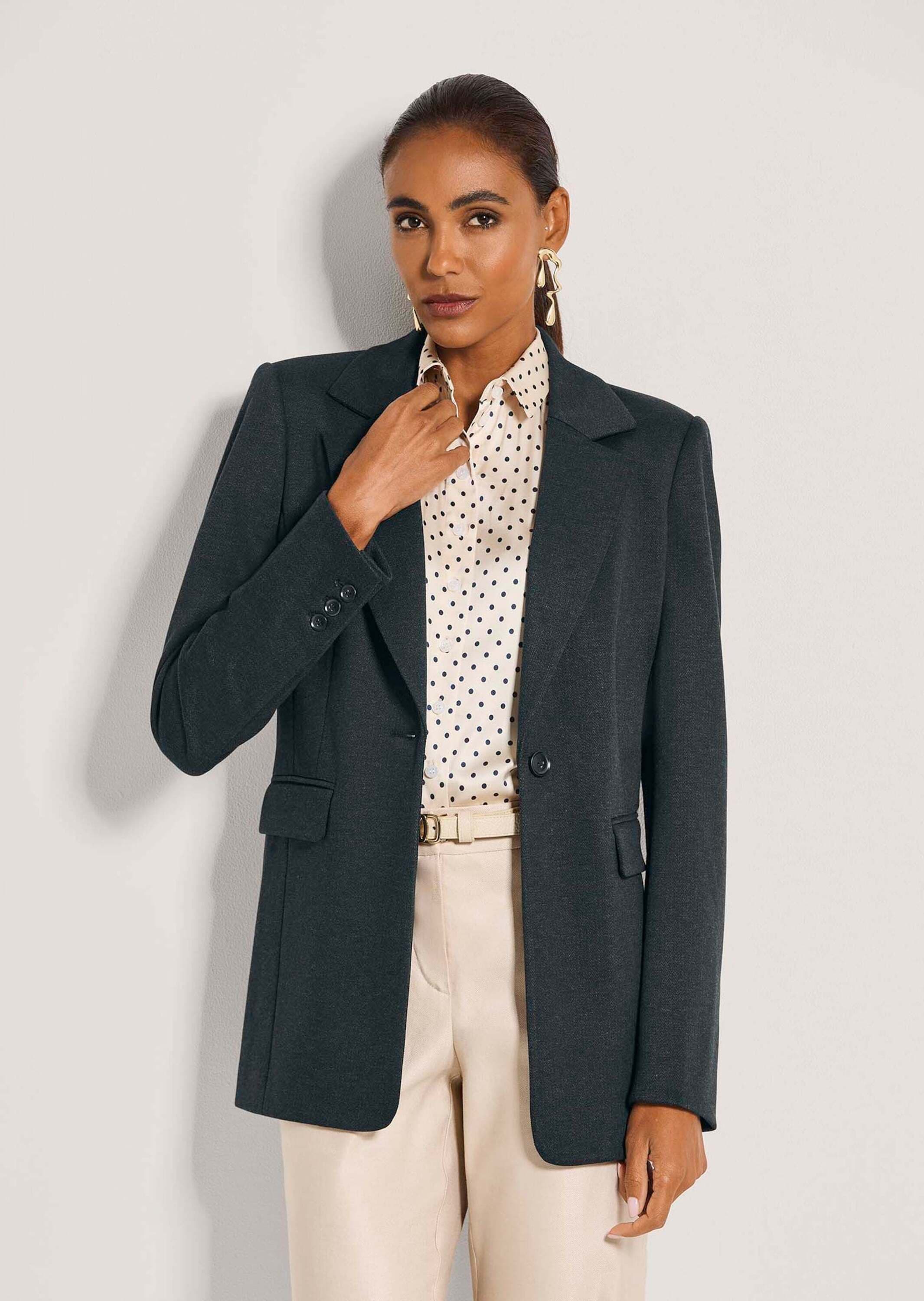 MADELEINE Jackenblazer »Blazer Eleganter Einreiher in Melange-Optik«