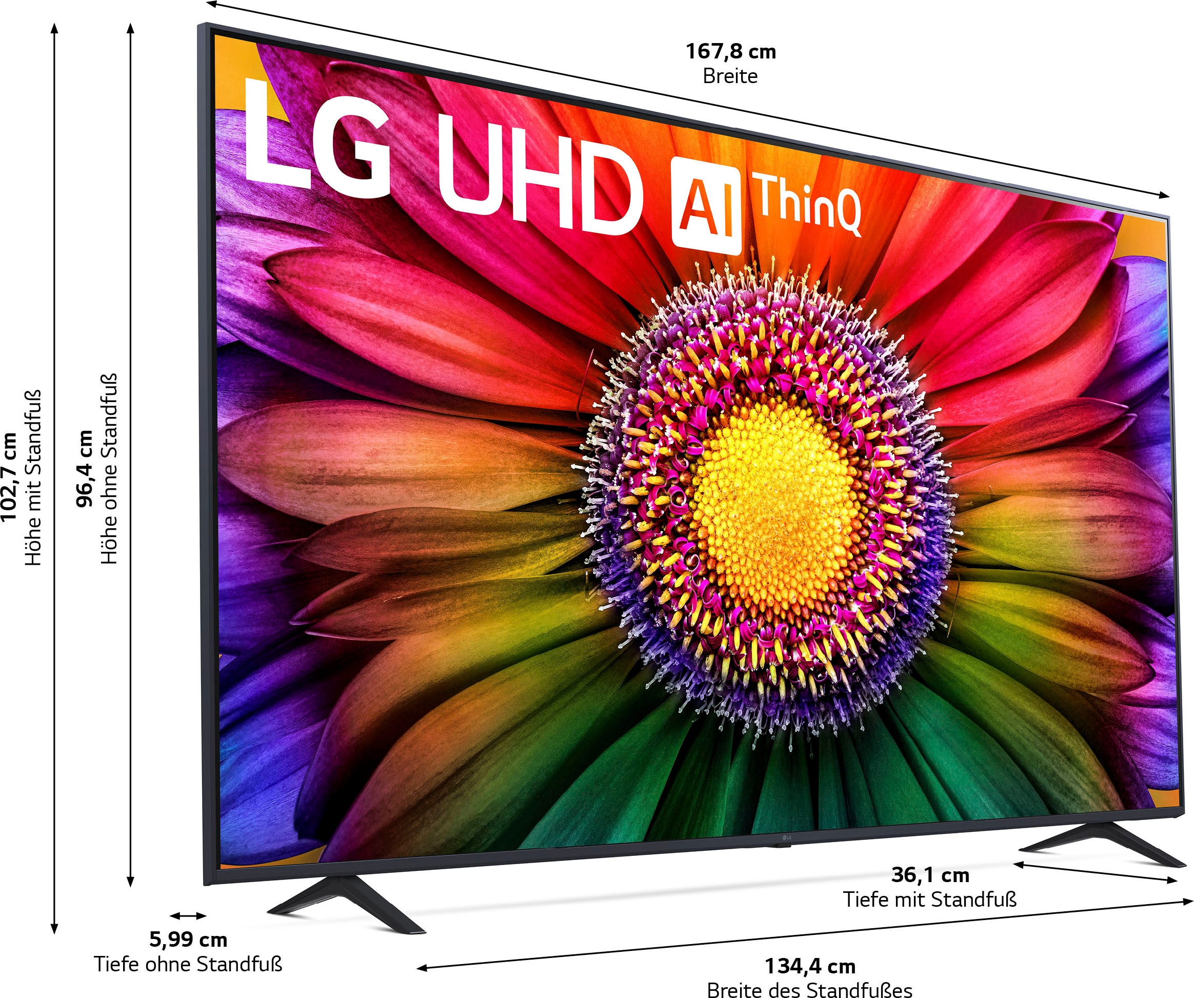 LG LED-Fernseher »75UR80006LJ«, 189 HD, Gen6 cm/75 OTTO AI-Prozessor,HDR10,AI Ultra Mode Pro,Filmmaker jetzt 4K Sound 4K bei UHD,α5 Smart-TV, Zoll