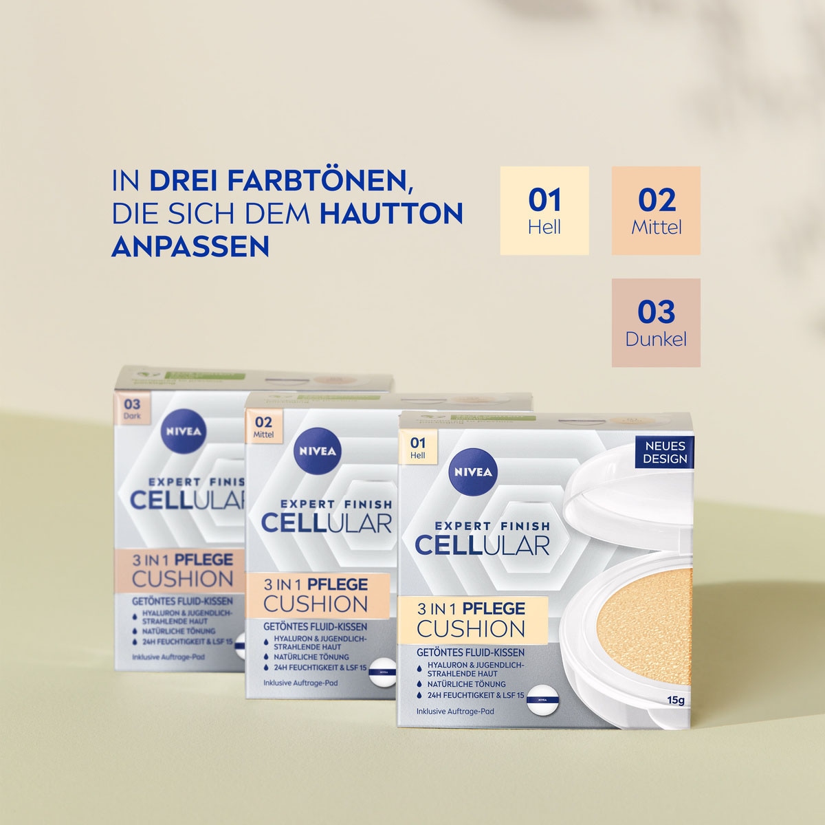 Nivea Foundation »CELLULAR Expert Finish 3in1 Pflege Cushion«