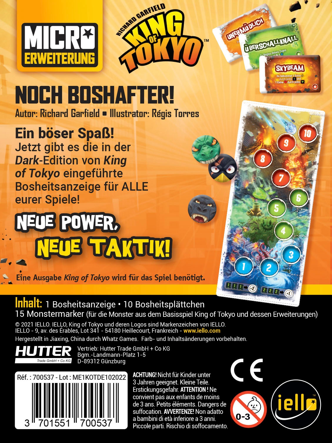 iello Spiel »Erweiterungsspiel, King of Tokyo - Noch Boshafter!«