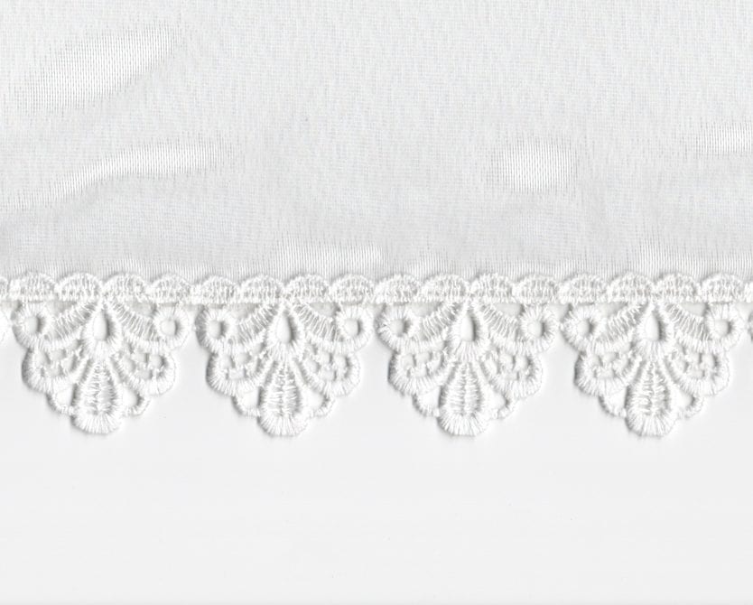Wirth Gardine »Elena«, (1 St.), veredelt mit echter Plauener Spitze Stickerei, gezackt