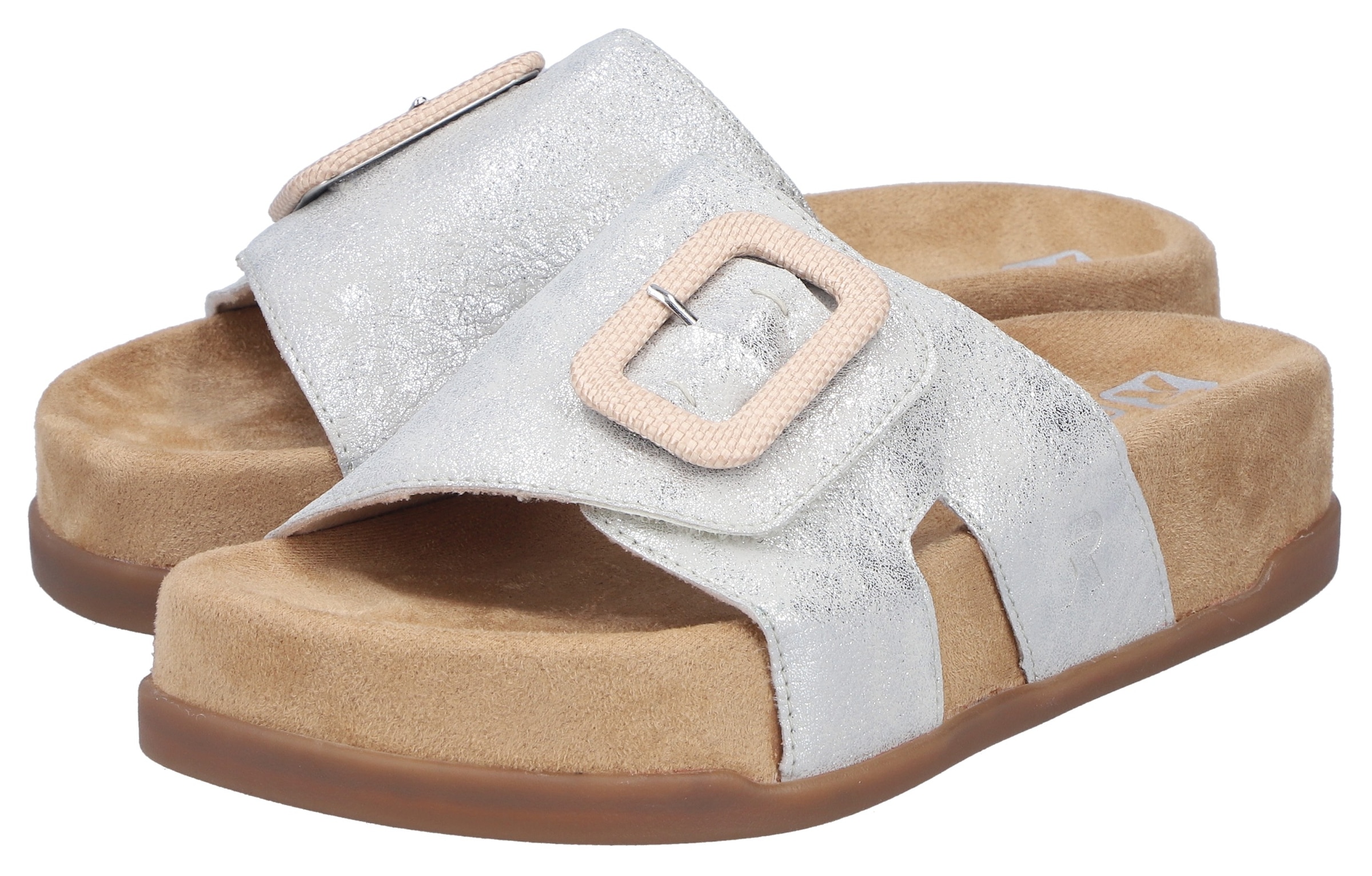 Rieker Pantolette  Sommerschuh, Hausschuh, Strandschuh mit Klettriemchen