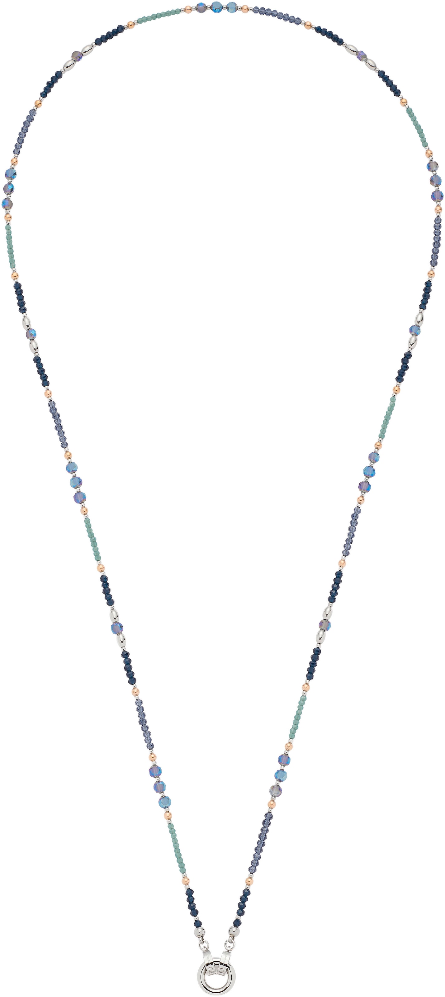 LEONARDO Charm-Kette »Halskette Natalina Clip&Mix, 024368«, mit Glasperle