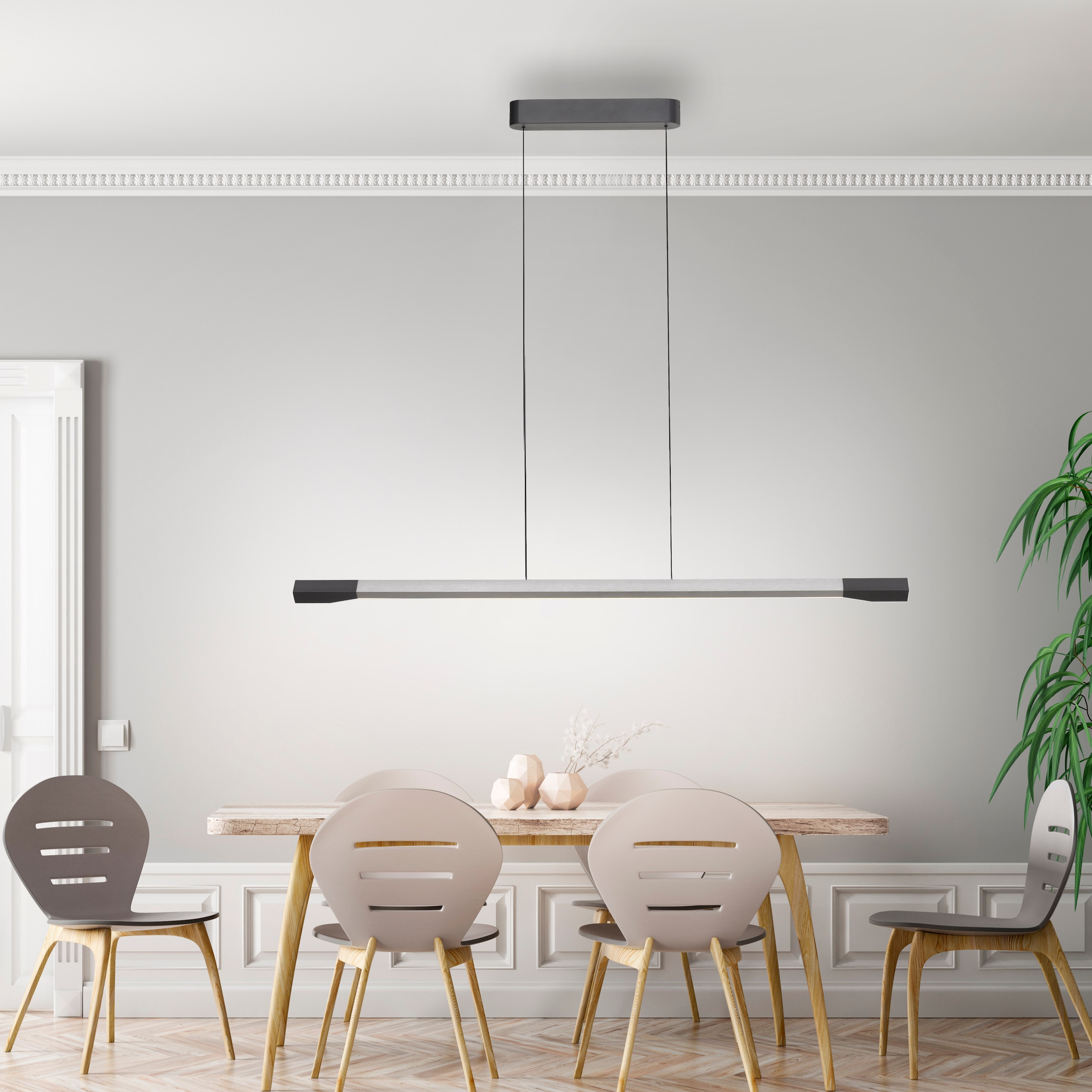 Paul Neuhaus Pendelleuchte »HOOP«, 1 flammig, Leuchtmittel LED-Board | LED fest integriert, LED, dimmbar, Simply Dim, Memory, nach Trennung vom Netz, Comfort Lift