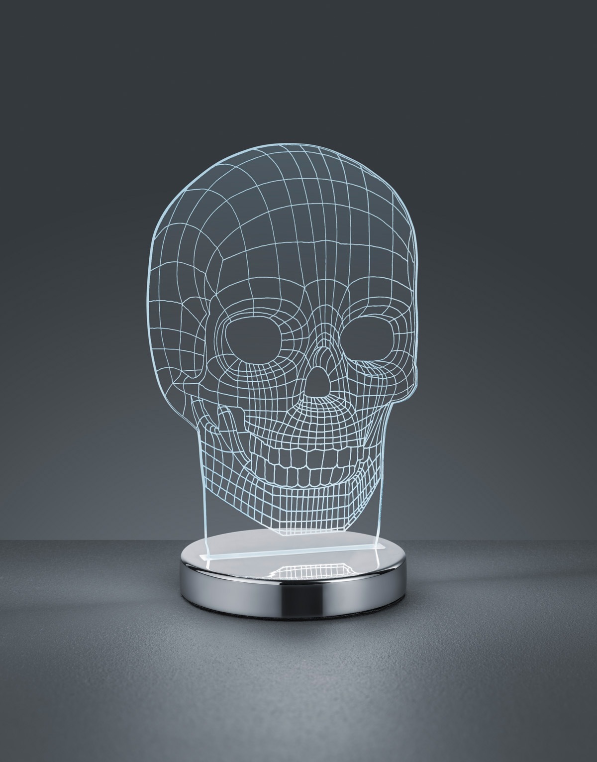 REALITY Leuchten LED Tischleuchte »Skull«, 1 flammig, Leuchtmittel LED-Board | LED fest integriert, Tischlampe, Totenkopf Design, Acrylplatte, Lichtfarbe einstellbar