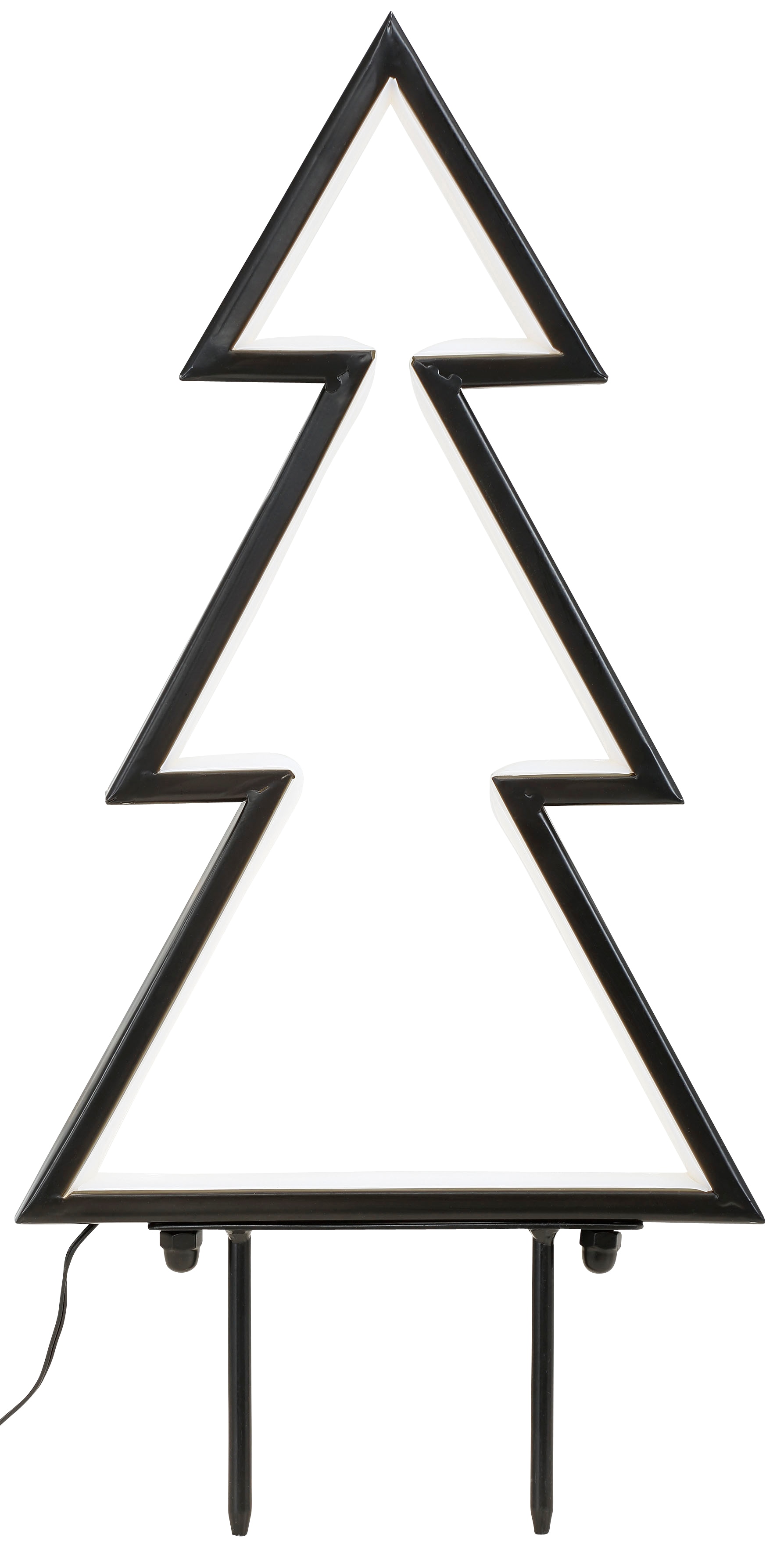 Bonetti LED Baum »Tanne« Warmweiß aus Kunststoff und Metall in schwarz, Größe Höhe: 40 cm