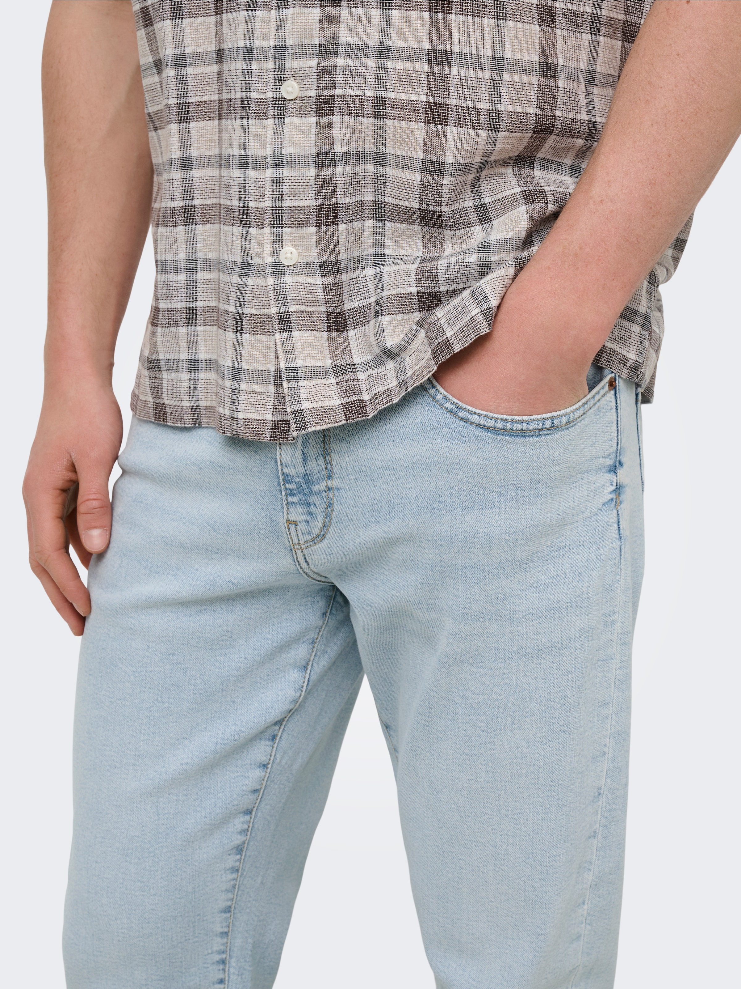 ONLY & SONS Straight-Jeans »ONSWEFT REG. MBD 5094 TAI DNM NOOS« im 4-Pocket-Style