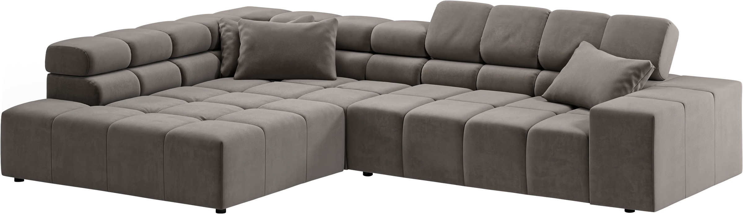 INOSIGN Ecksofa »Ancona incl. Kopfteilverstellung, Breite 319cm, L-Form«, wahlweise motorische Sitztiefenverstellung, auch in Cord + Easy Care