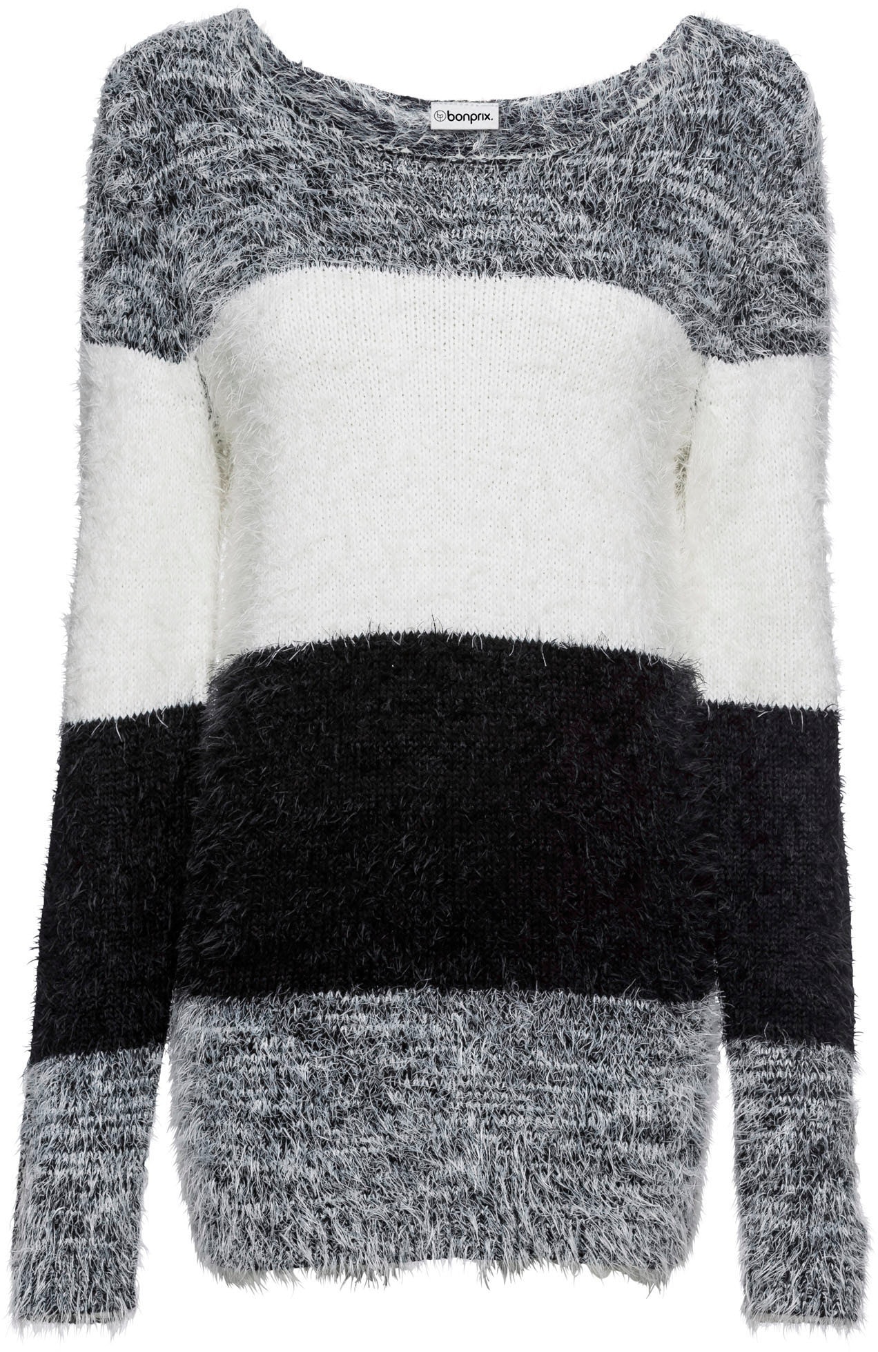 bonprix Strickpullover »Grobstrick-Pullover« aus Effekt-Garn, Grobstrick, bequeme Passform, eleganter Stil