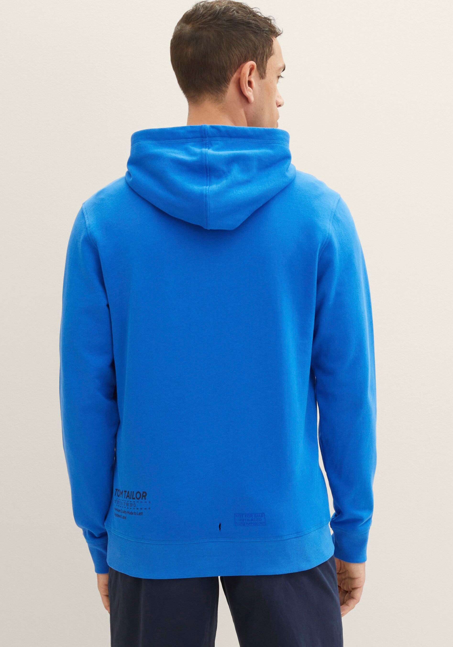 TOM TAILOR Kapuzensweatshirt, mit lässigem Frontprint + Stickerei