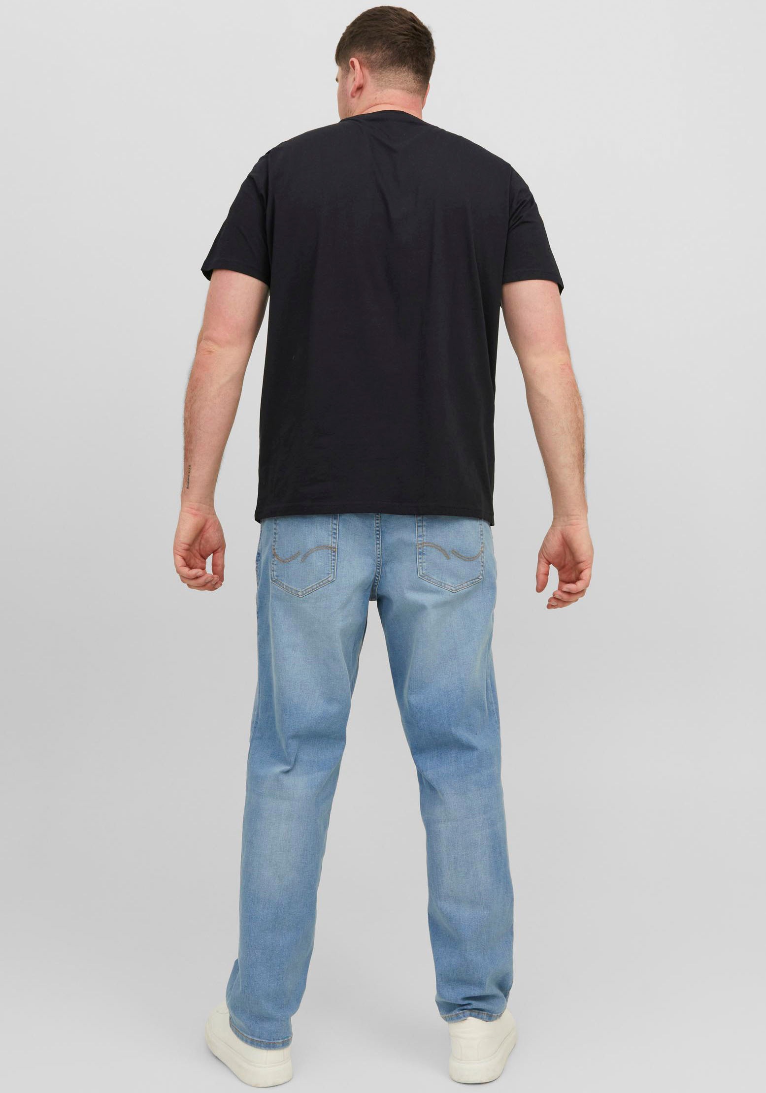 Jack & Jones PlusSize Rundhalsshirt »JJESTAR JJ TEE SS NOOS PLS« Baumwolle, regular fit