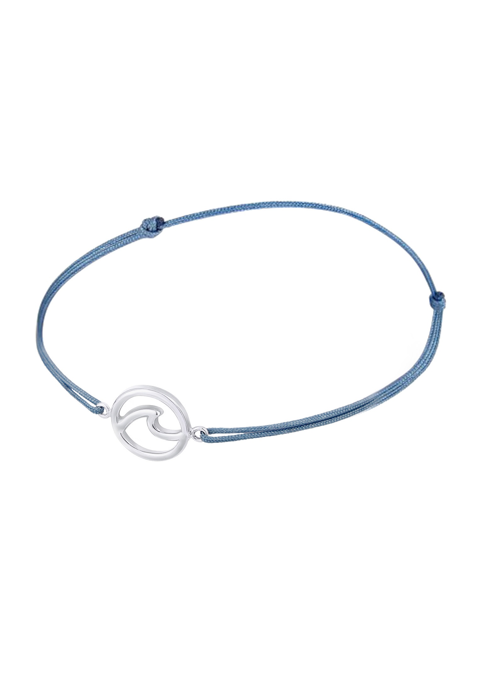 Elli Armkette »Armband Welle Strand Maritim Nylon 925 Sterling Silber«