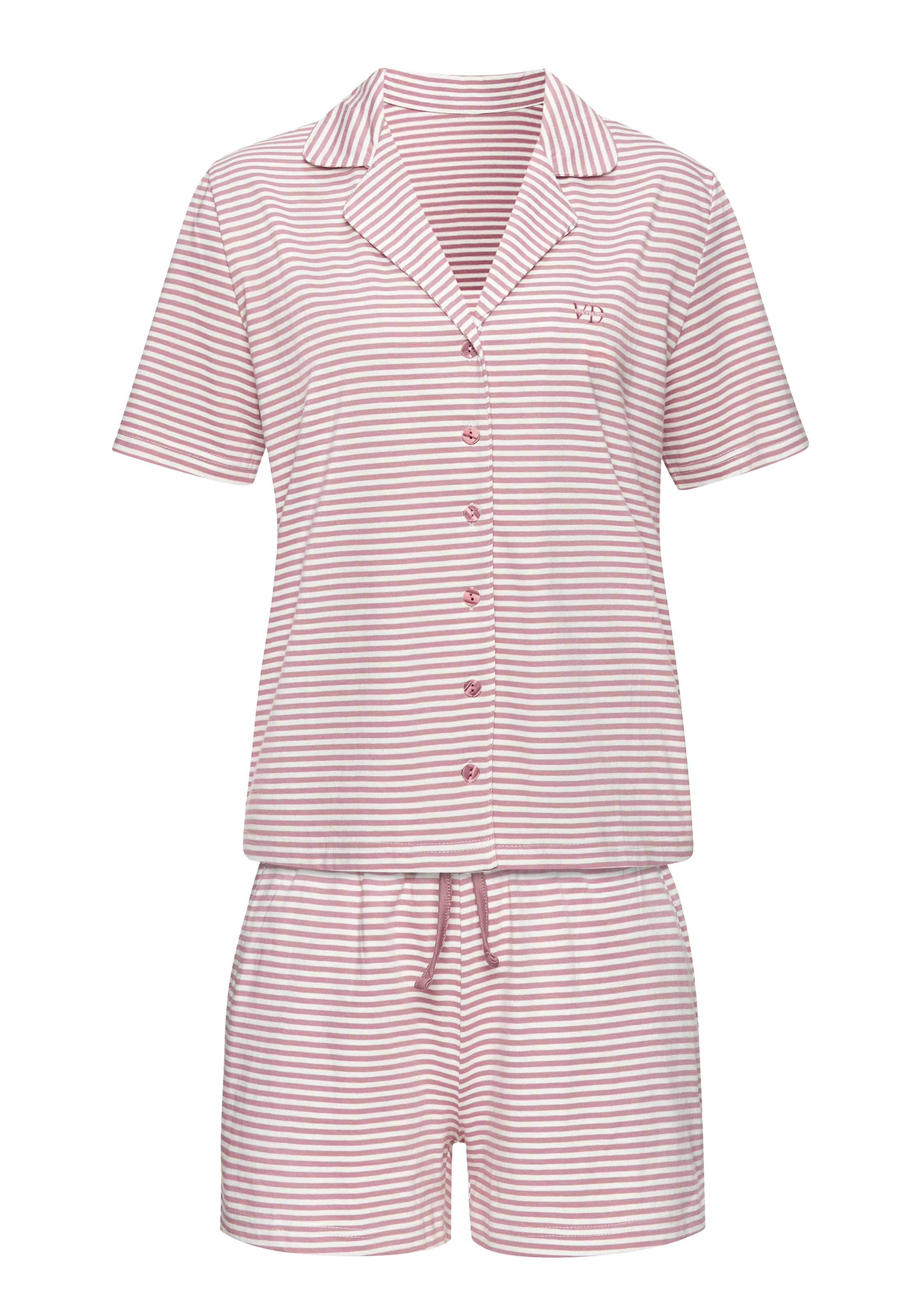 Vivance Dreams Shorty Set, 2-teilig, 2 tlg. mit feinen garngefärbten Streifen