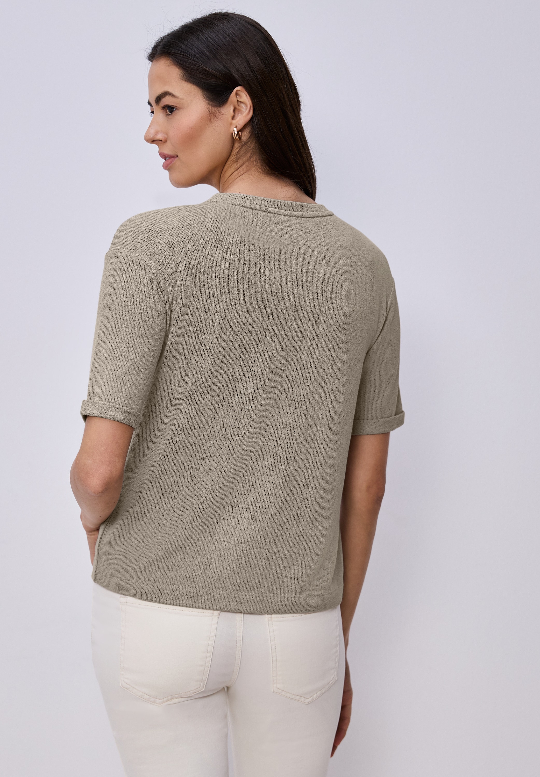 STREET ONE T-Shirt im Strick-Look