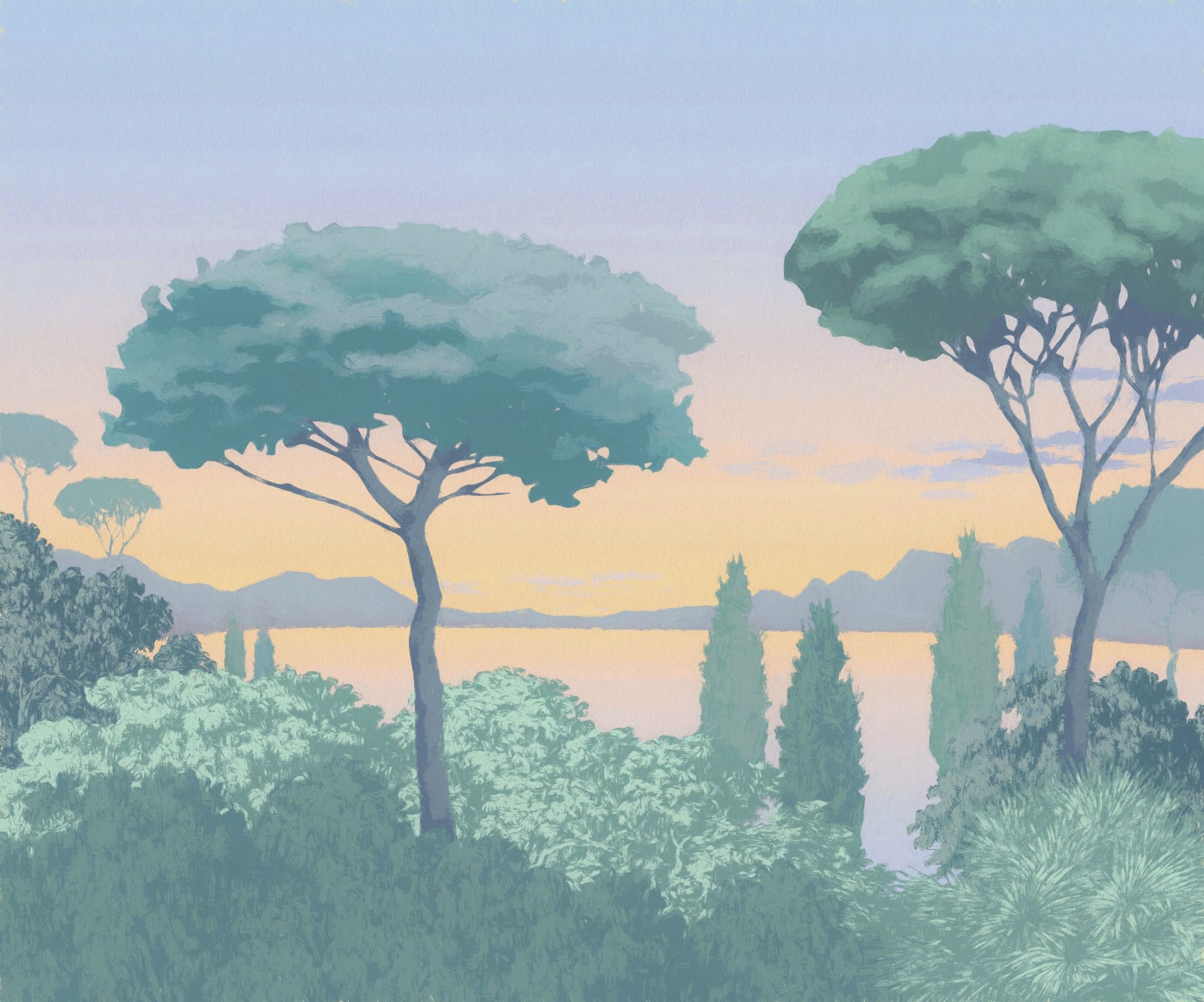 Komar Fototapete »Vlies Fototapete - Flaneur - Größe 300 x 250 cm« Motiv | bedruckt glatt