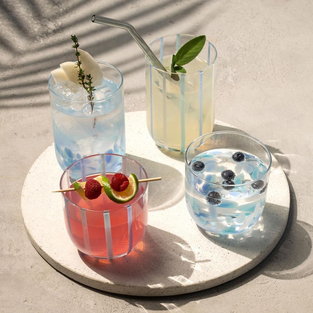 like. by Villeroy & Boch Longdrinkglas »Longdrinkglas Like Confetti 300 ml 2er Set blau« Spülmaschinenfest