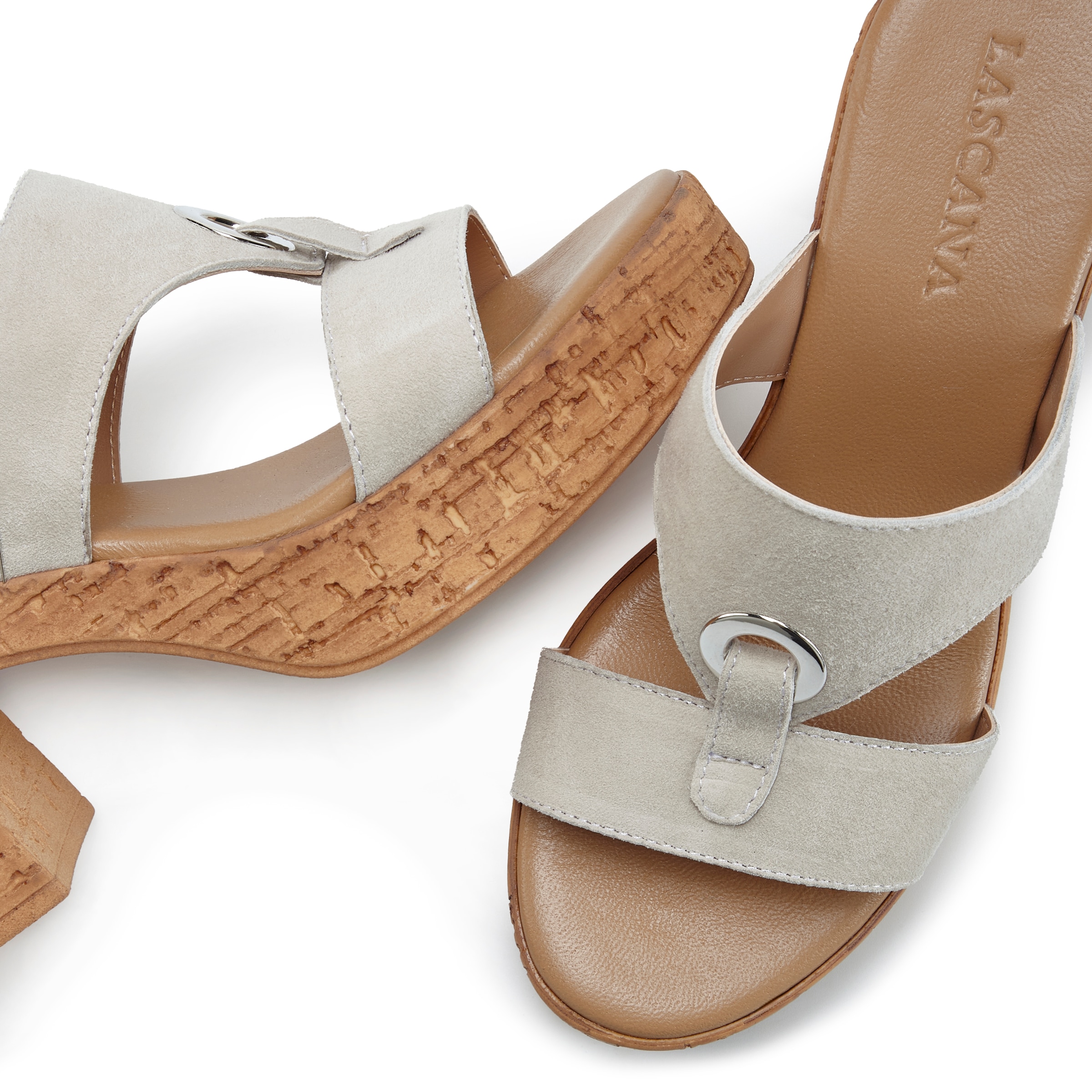 LASCANA Pantolette »Sandale, Mule, offener Schuh, Sommerschuh,«  aus Leder mit Blockabsatz