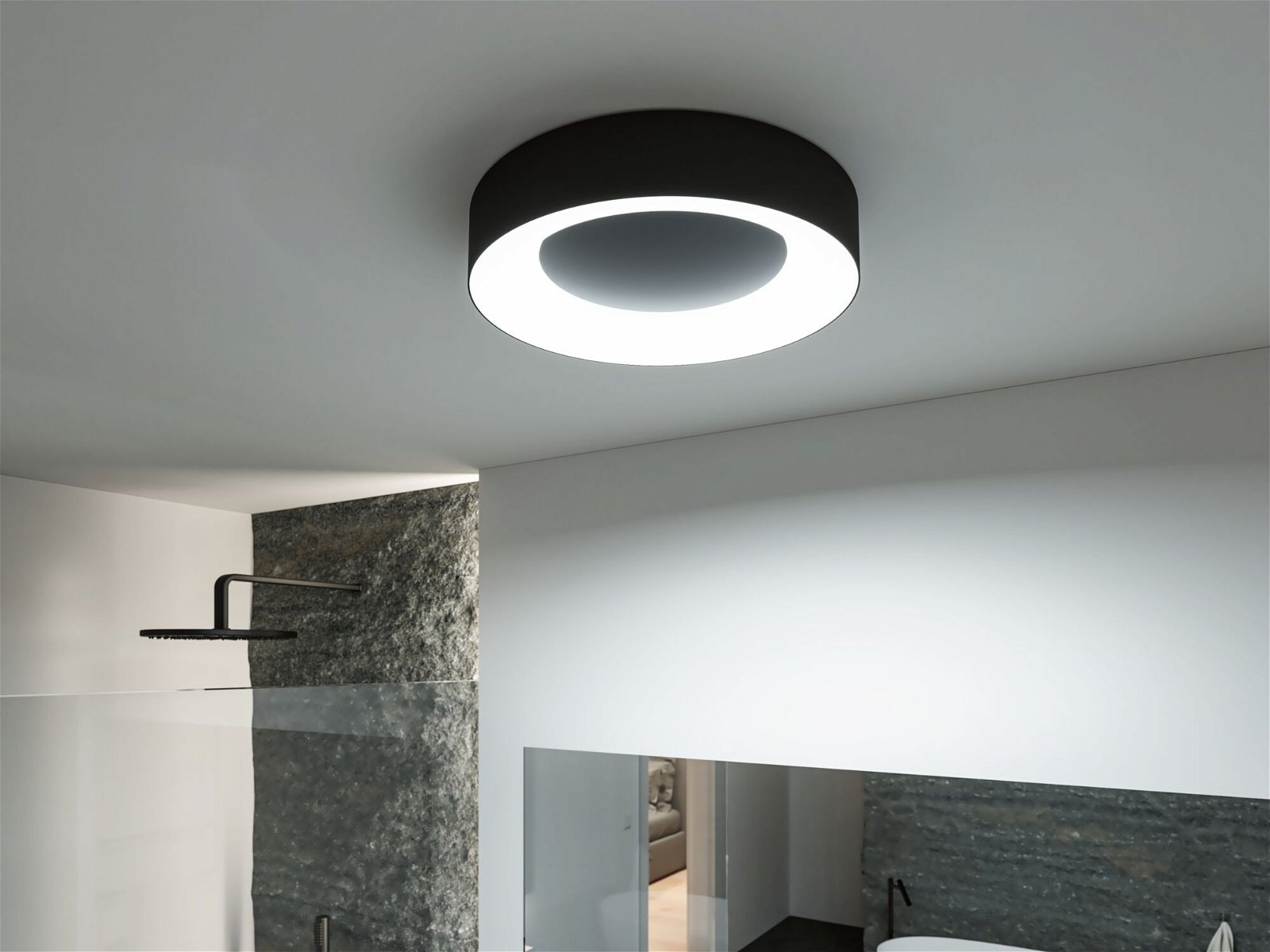 Paulmann LED Deckenleuchte »Casca IP44 White Switch 2100lm 230V 23W Schwarz matt«, 1 flammig