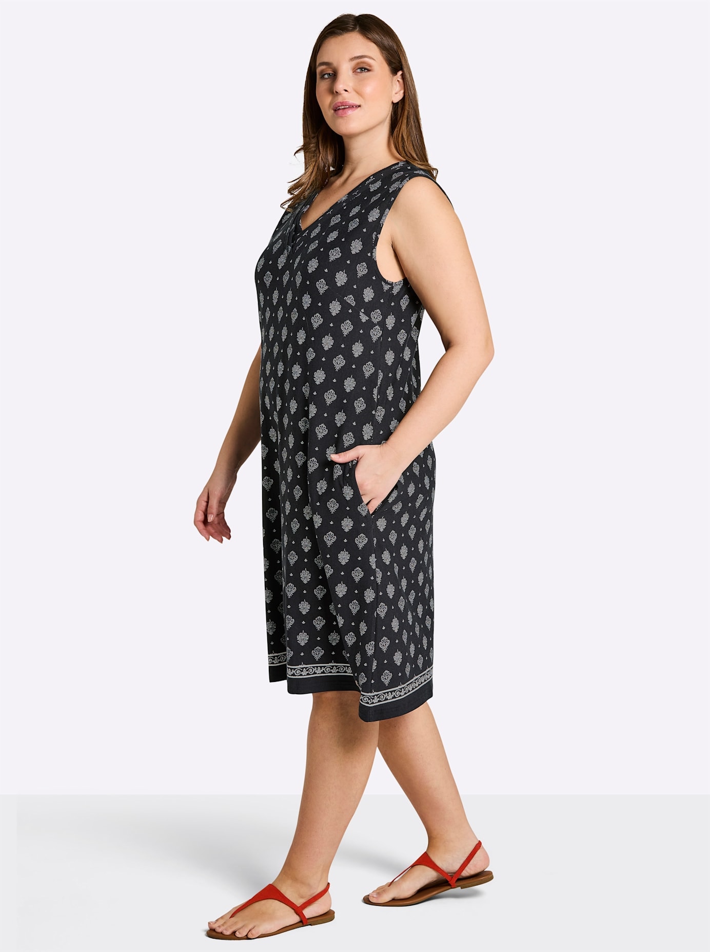 Sheego Jerseykleid »Jersey-Kleid« Eingrifftaschen