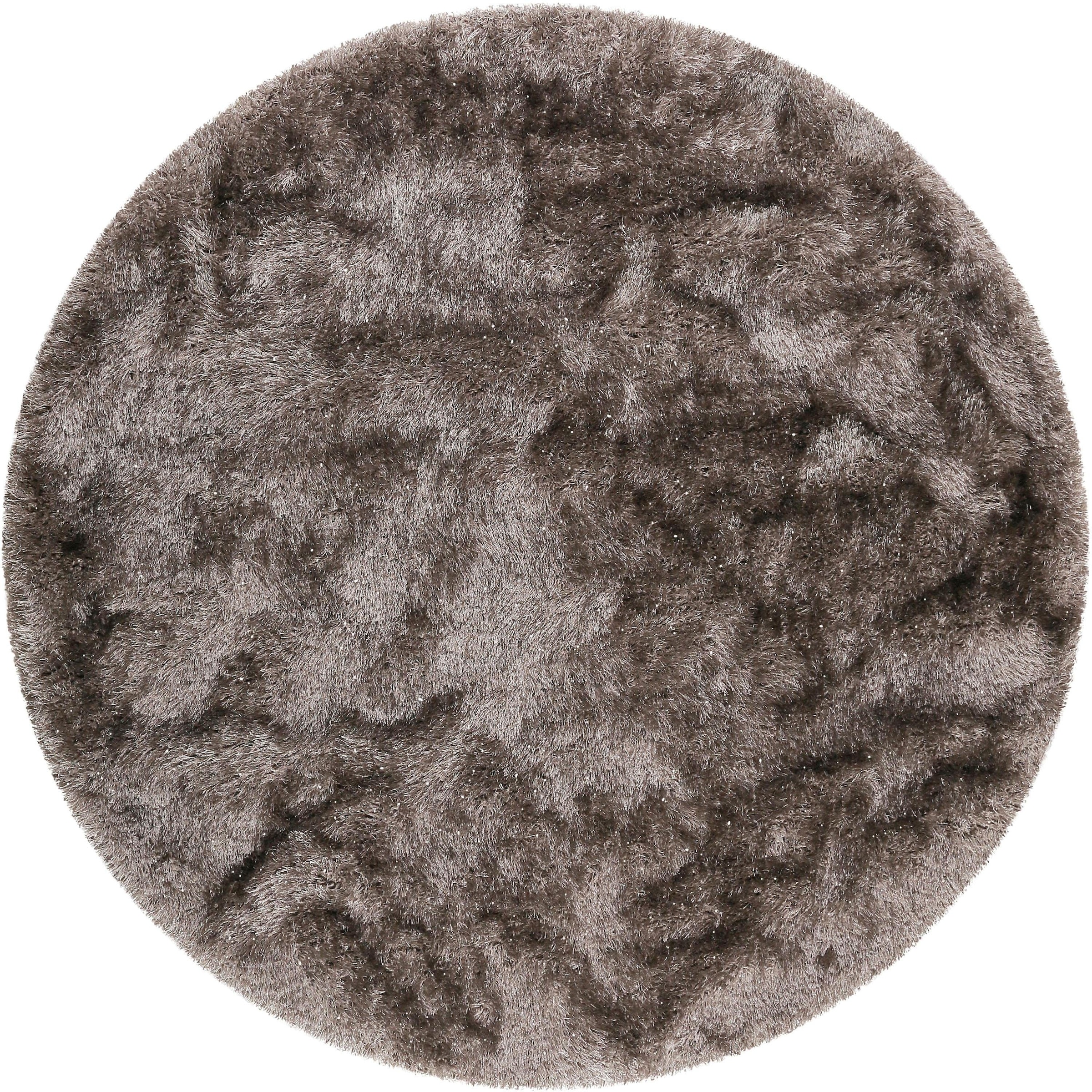 Wecon home Hochflor-Teppich »Shiny Touch«, rund, 70 mm Höhe, Wohnzimmer