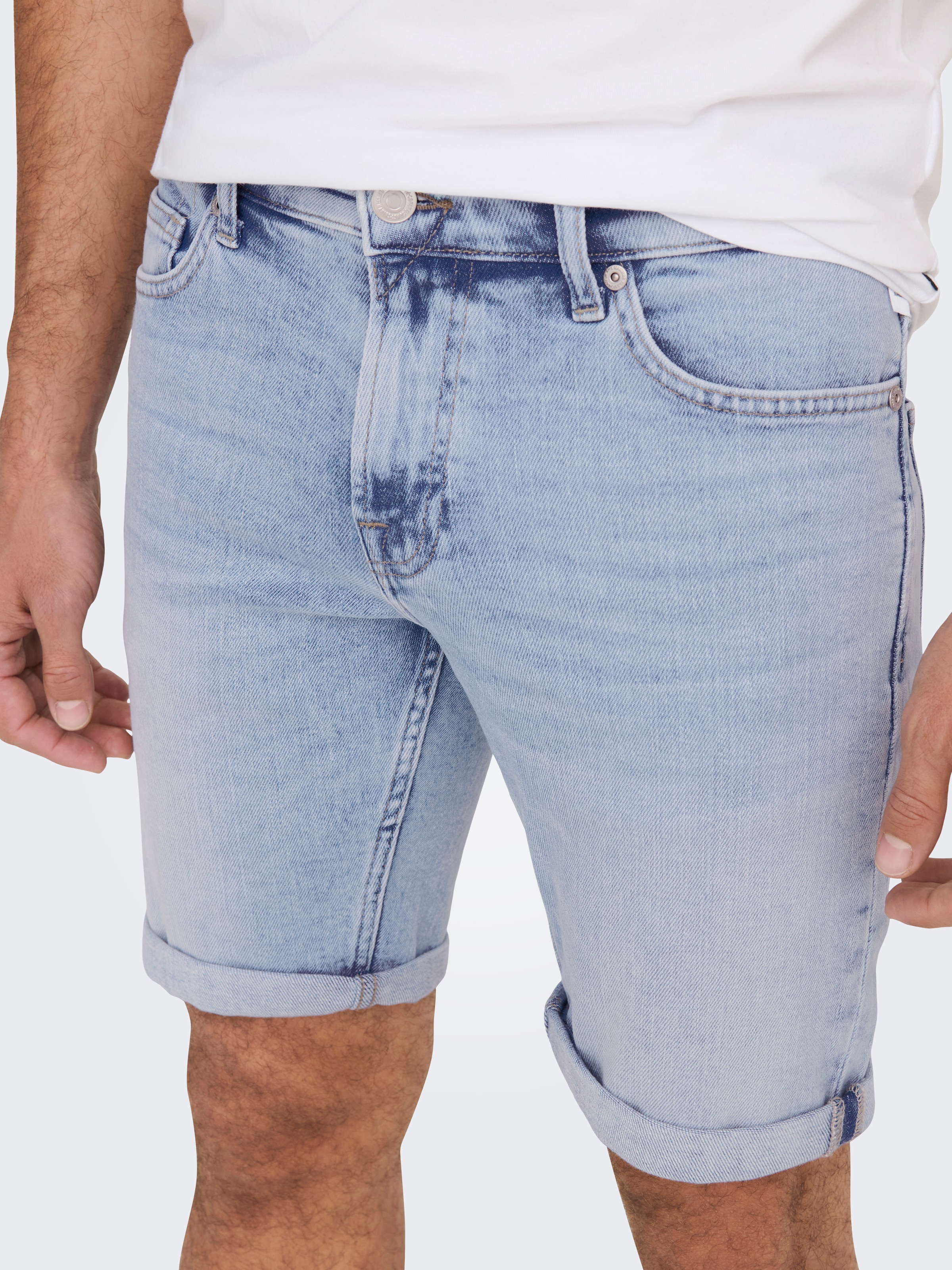 ONLY & SONS Jeansshorts »ONSPLY LIGHT BLUE 5189 SHORTS DNM NOOS«
