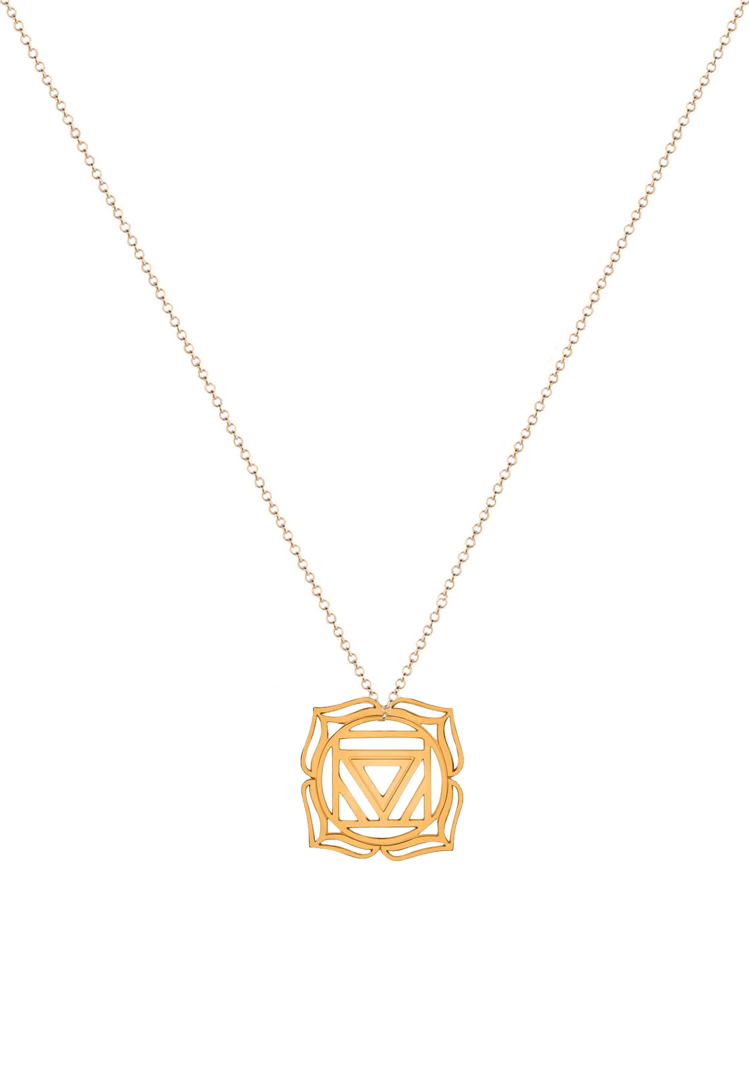 Nenalina Lange Kette »Halskette Muladhara Chakra Symbol Anhänger Spirit 925 Silber«