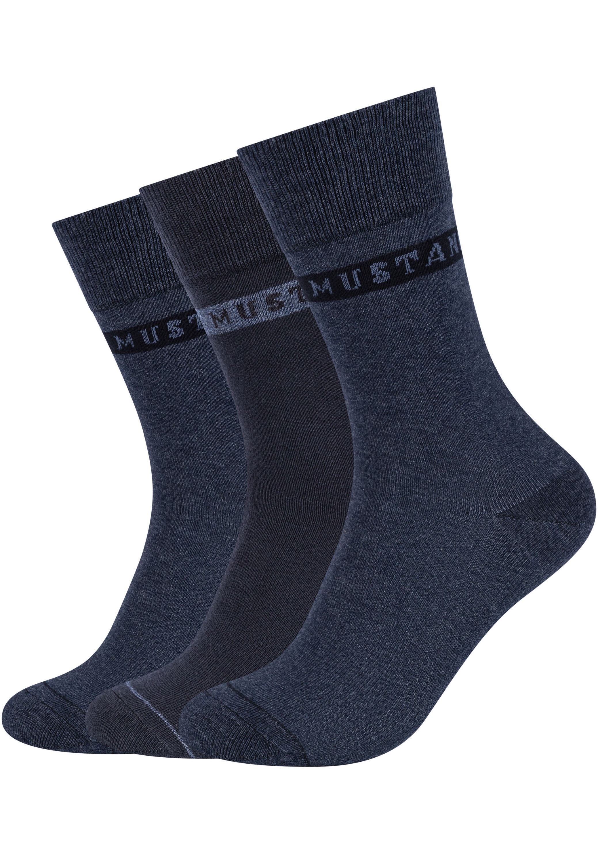 MUSTANG Socken »casual«, (6er Pack), mit Weicher und elastischer Komfortbund