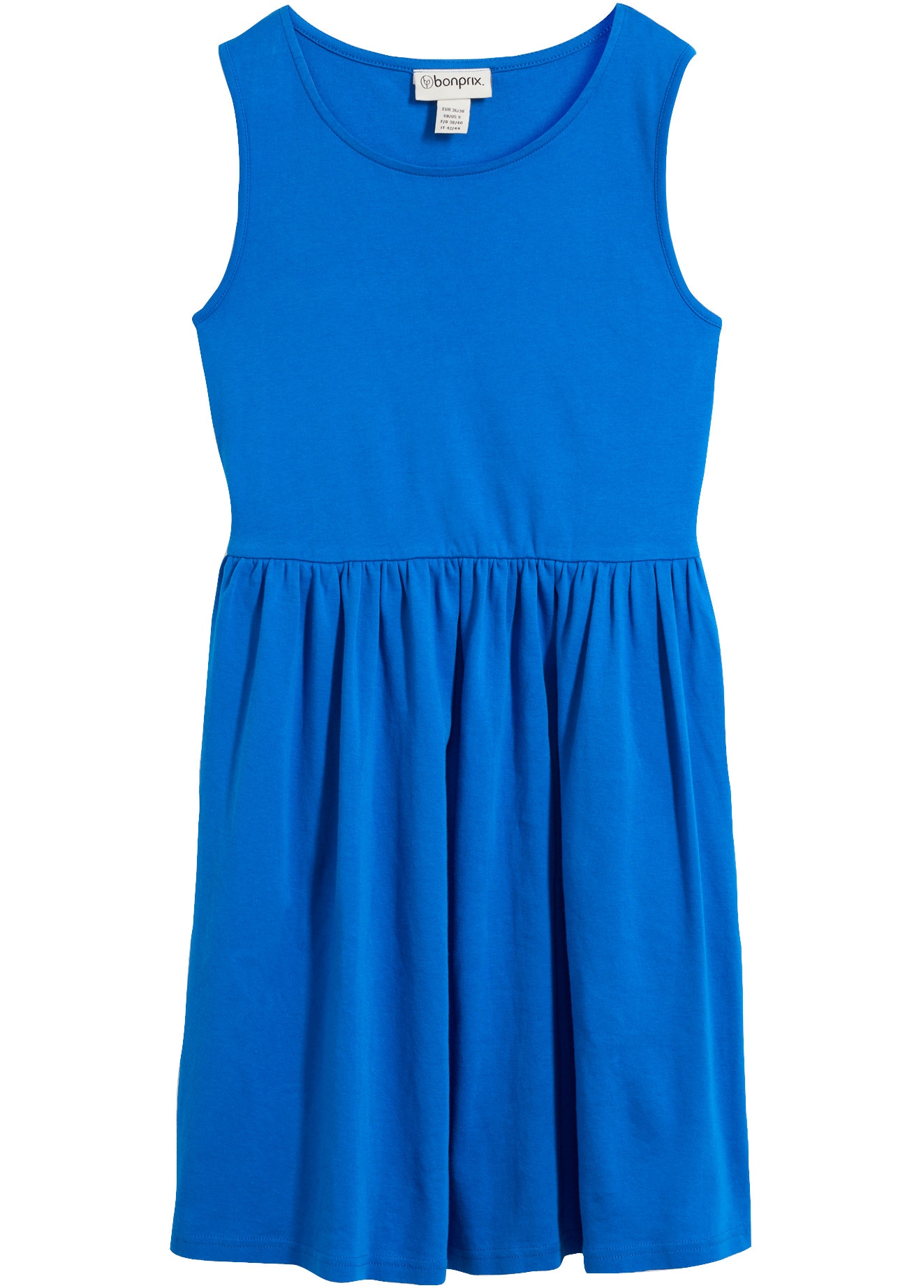 bonprix Shirtkleid bequeme Passform, ohne Ärmel, mit Eingriffstaschen, aus Baumwolle